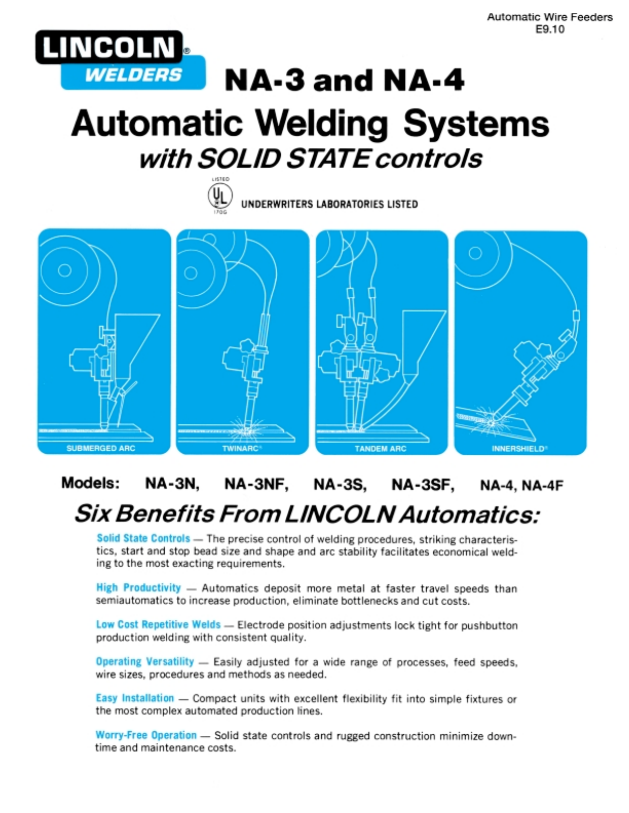 Lincoln Electric NA-3, NA-3N, NA-3S, NA-3NF, NA-4F User Manual