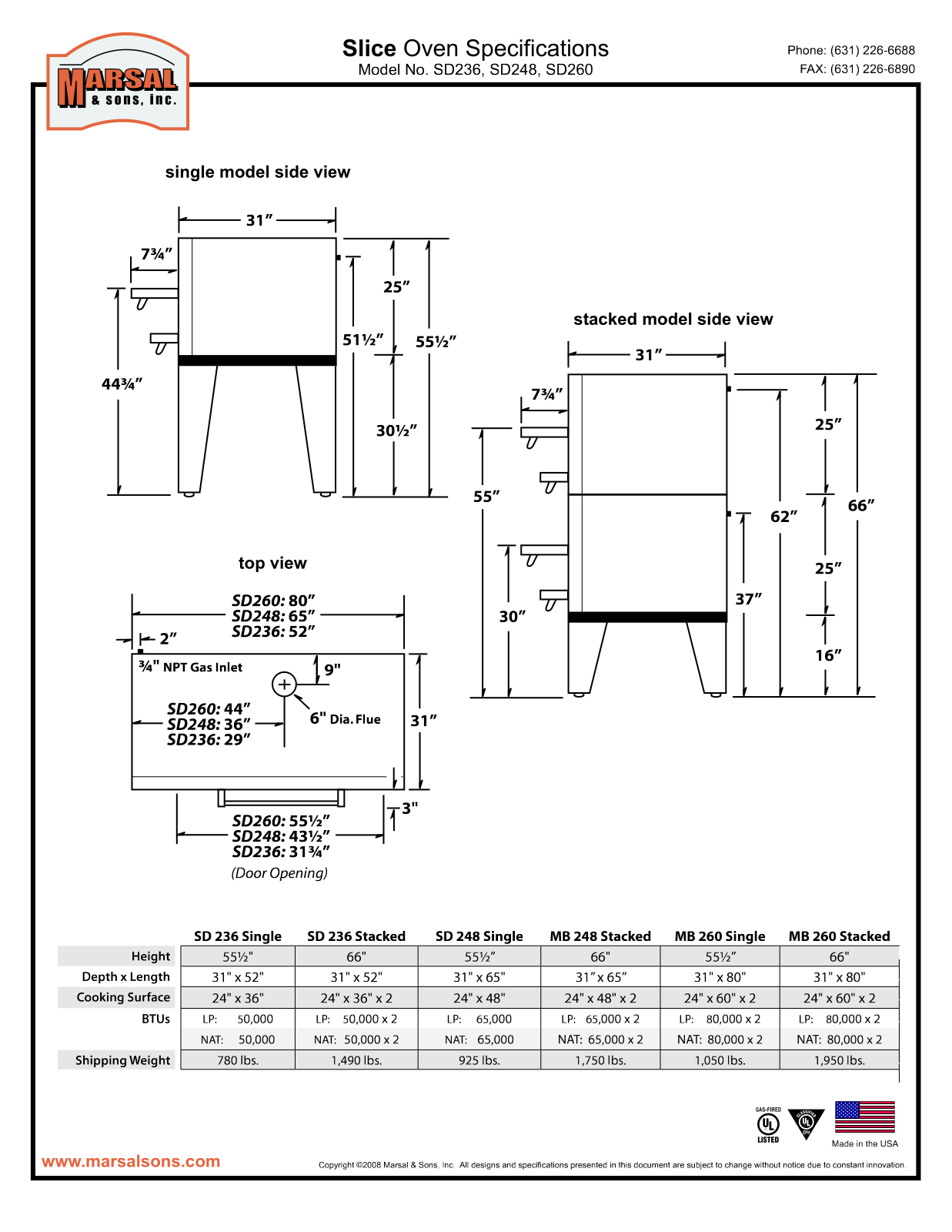 Marsal & Sons SD236 User Manual