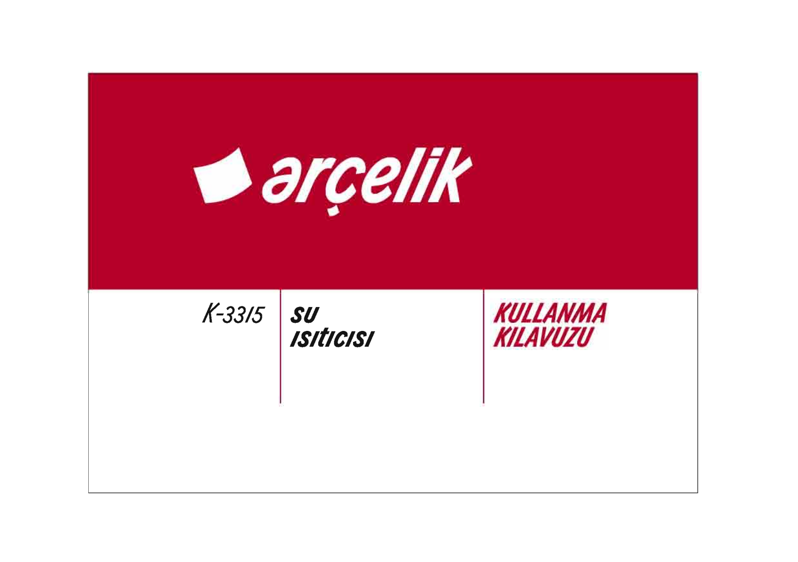 Arçelik K3315 User manual - ManualMachine.com