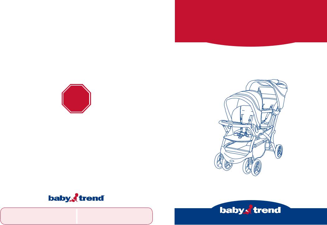 BabyTrend SIT N' STAND DOUBLE ECLIPSE STROLLER - SPARK User Manual