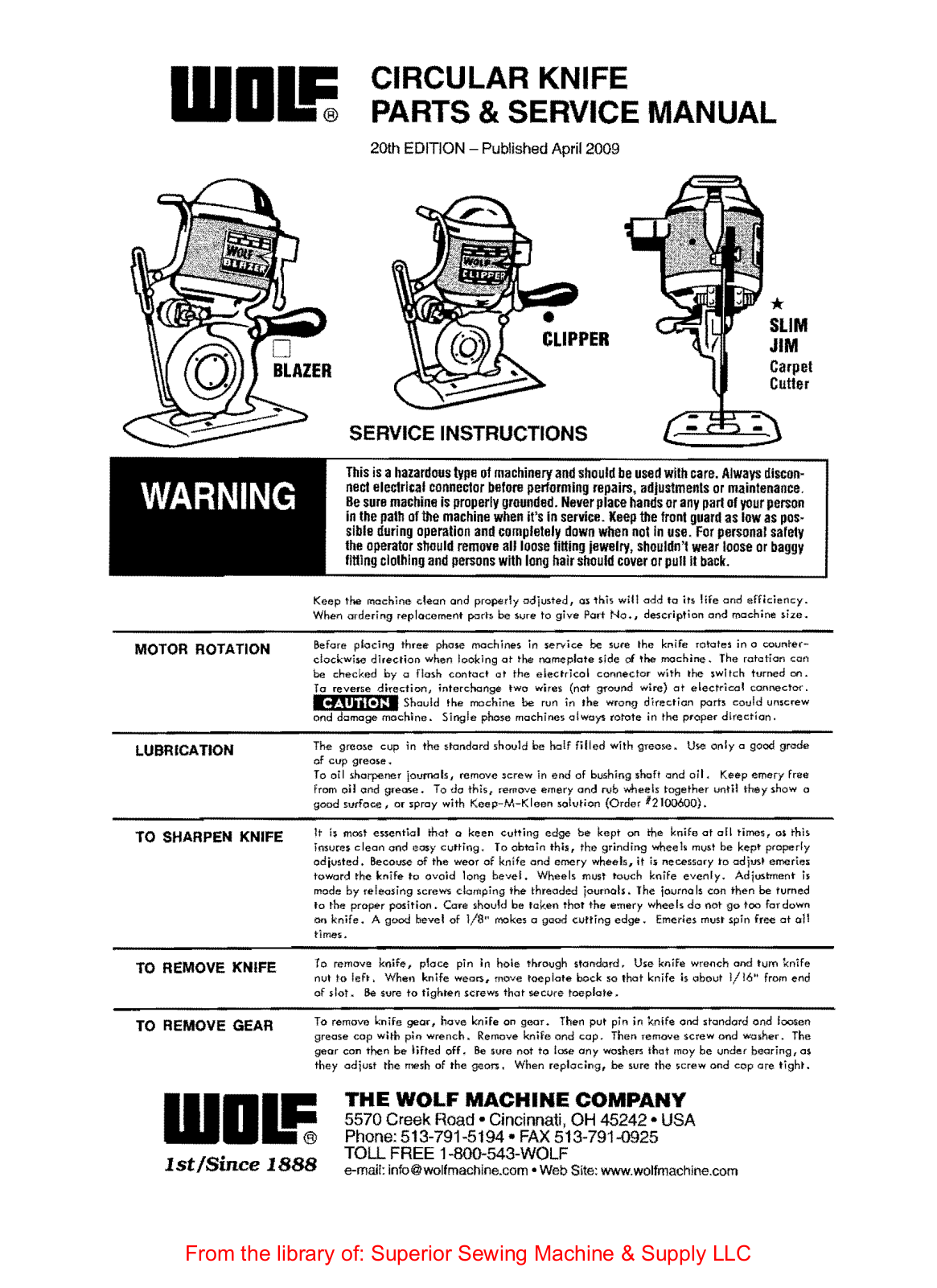 Wolf Slim Jim User Manual - ManualMachine.com