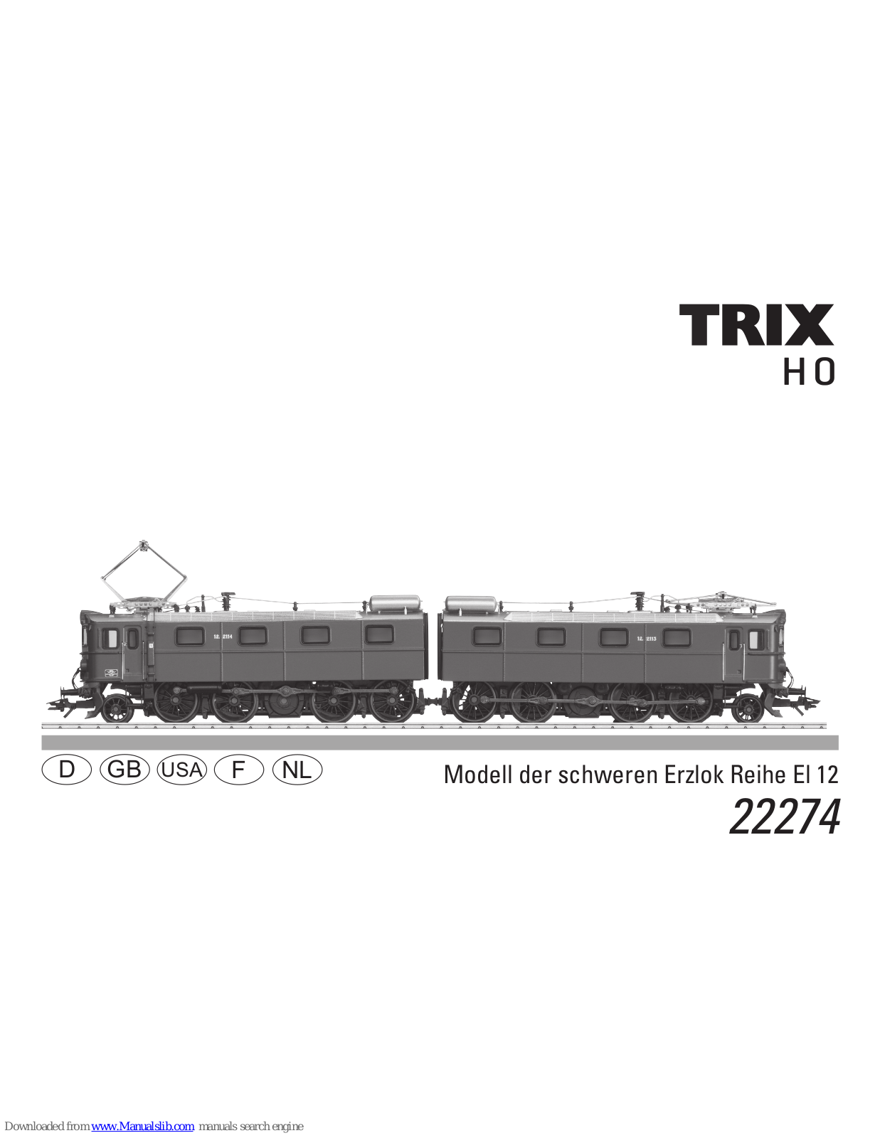 Trix El 12, 22274, Dm3, 22273, 22277 User Manual