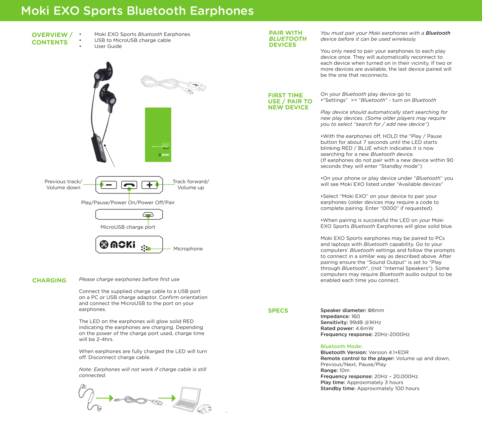 Moki ACC-HPEXSPB User Manual