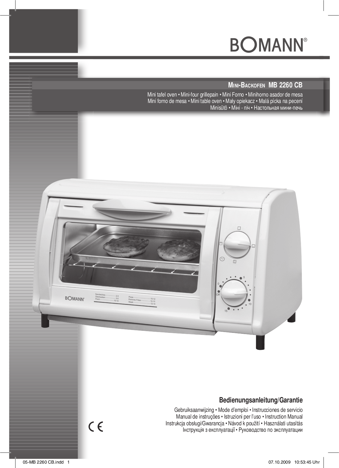 BOMANN MB 2260 CB User Manual