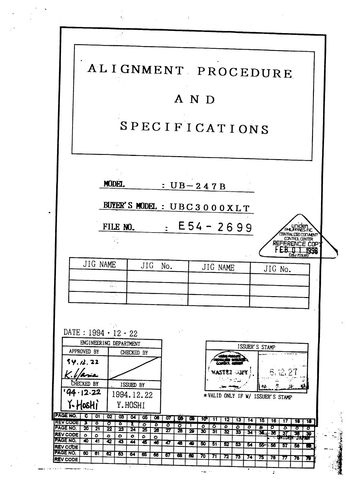 Uniden ubc3000xltman User Manual