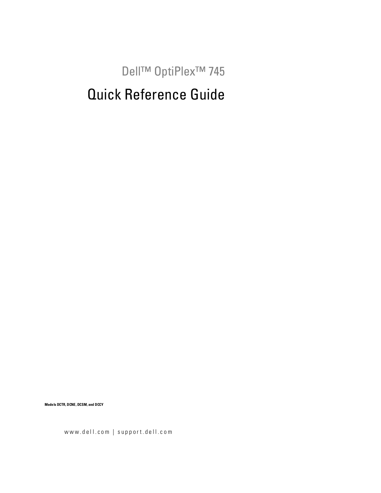 DELL GX745 User Manual