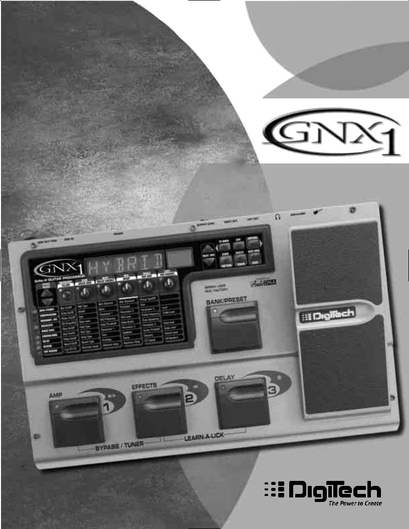 DigiTech GNX1 User Guide