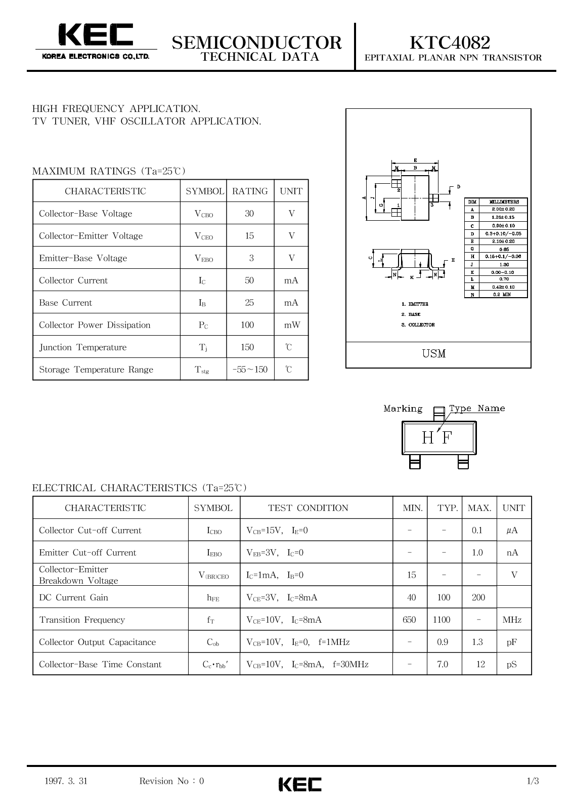 KEC KTC4082 Datasheet