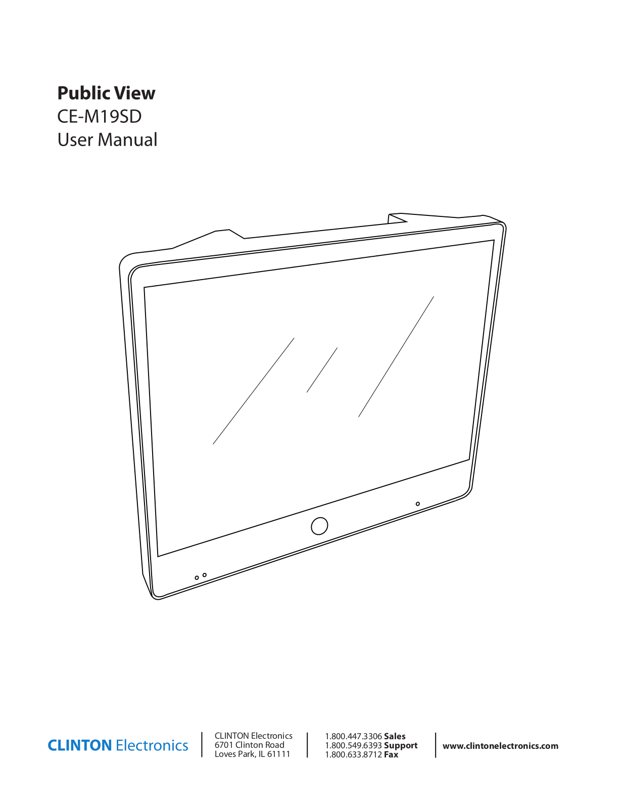 Clinton Electronics CE-M19SD-B User Manual