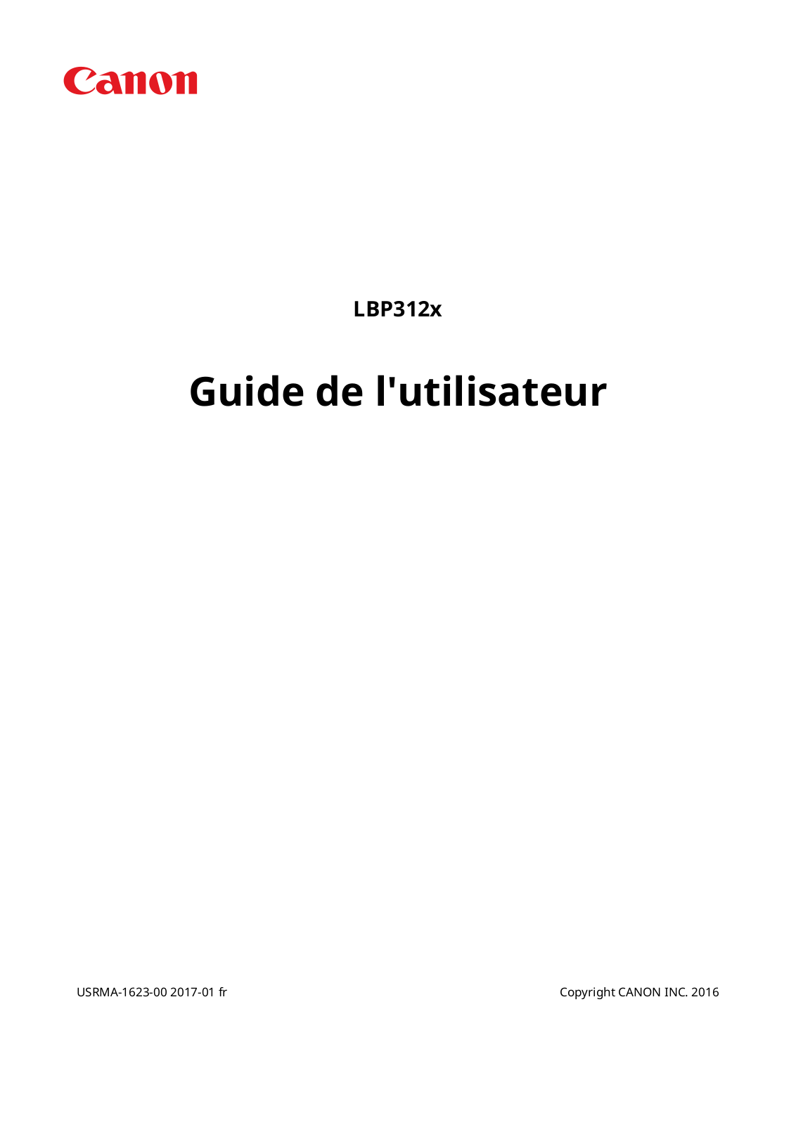 Canon LBP312X User Manual