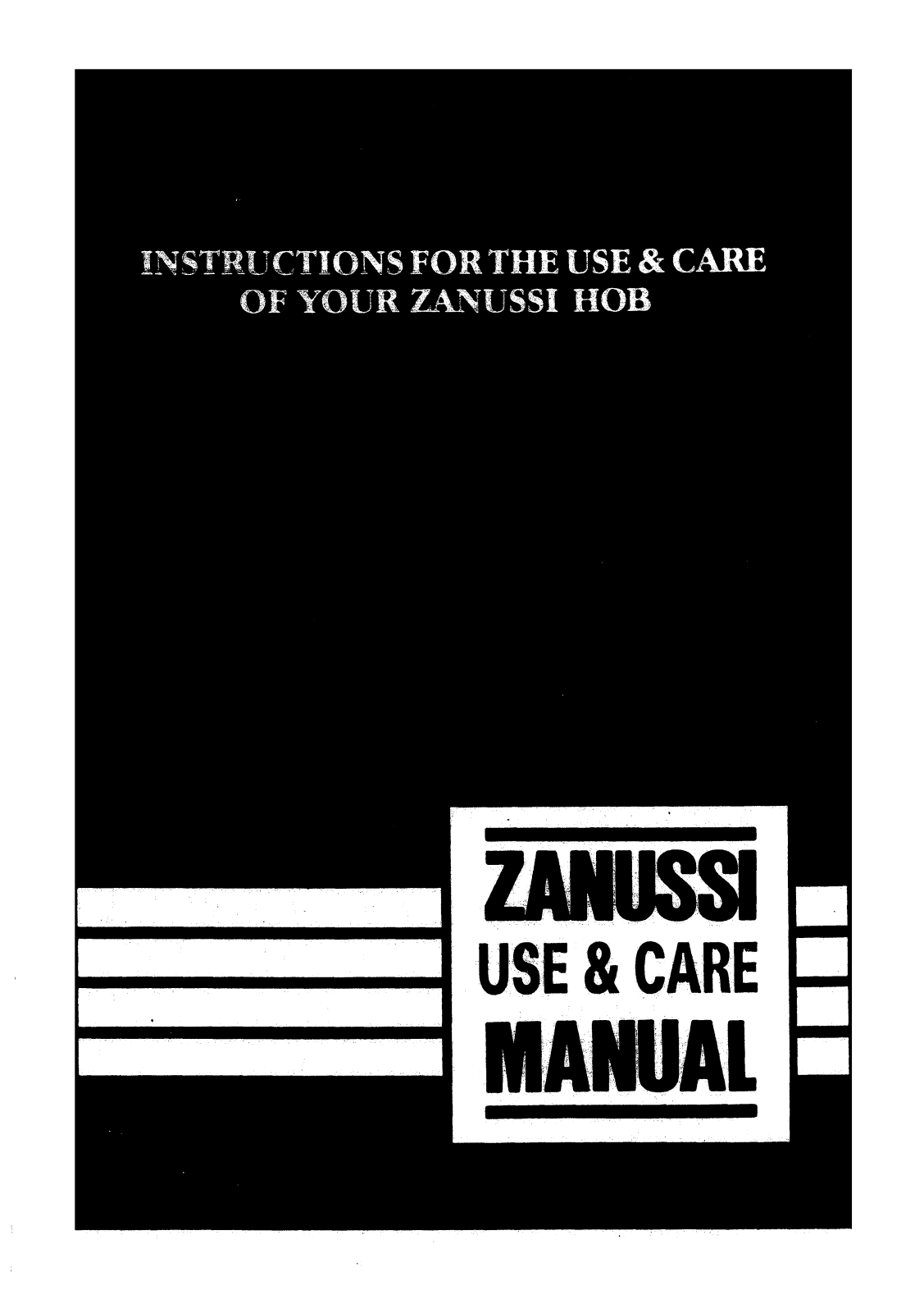 Zanussi VCH 2005 RW Instruction Manual