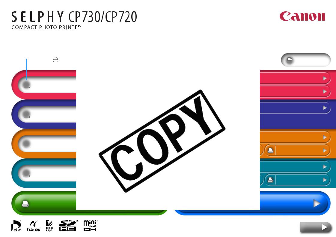 Canon SELPHY CP720, SELPHY CP730, CP730 User Manual