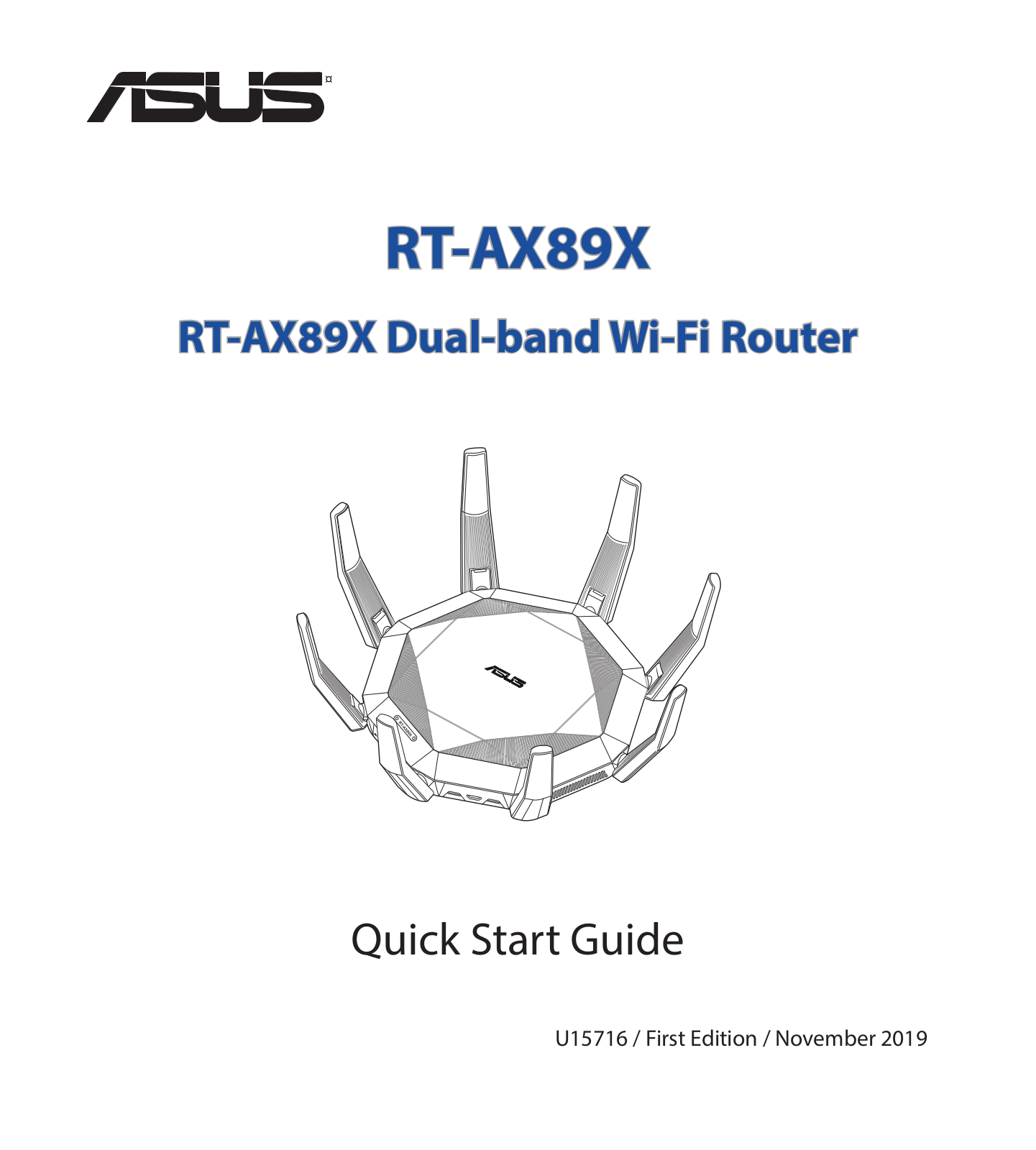 Asus RT-AX89X Quick Installation Guide