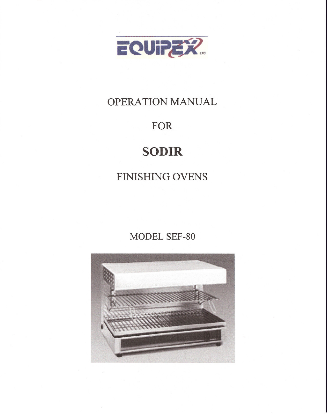 Equipex SEF-80 Installation  Manual