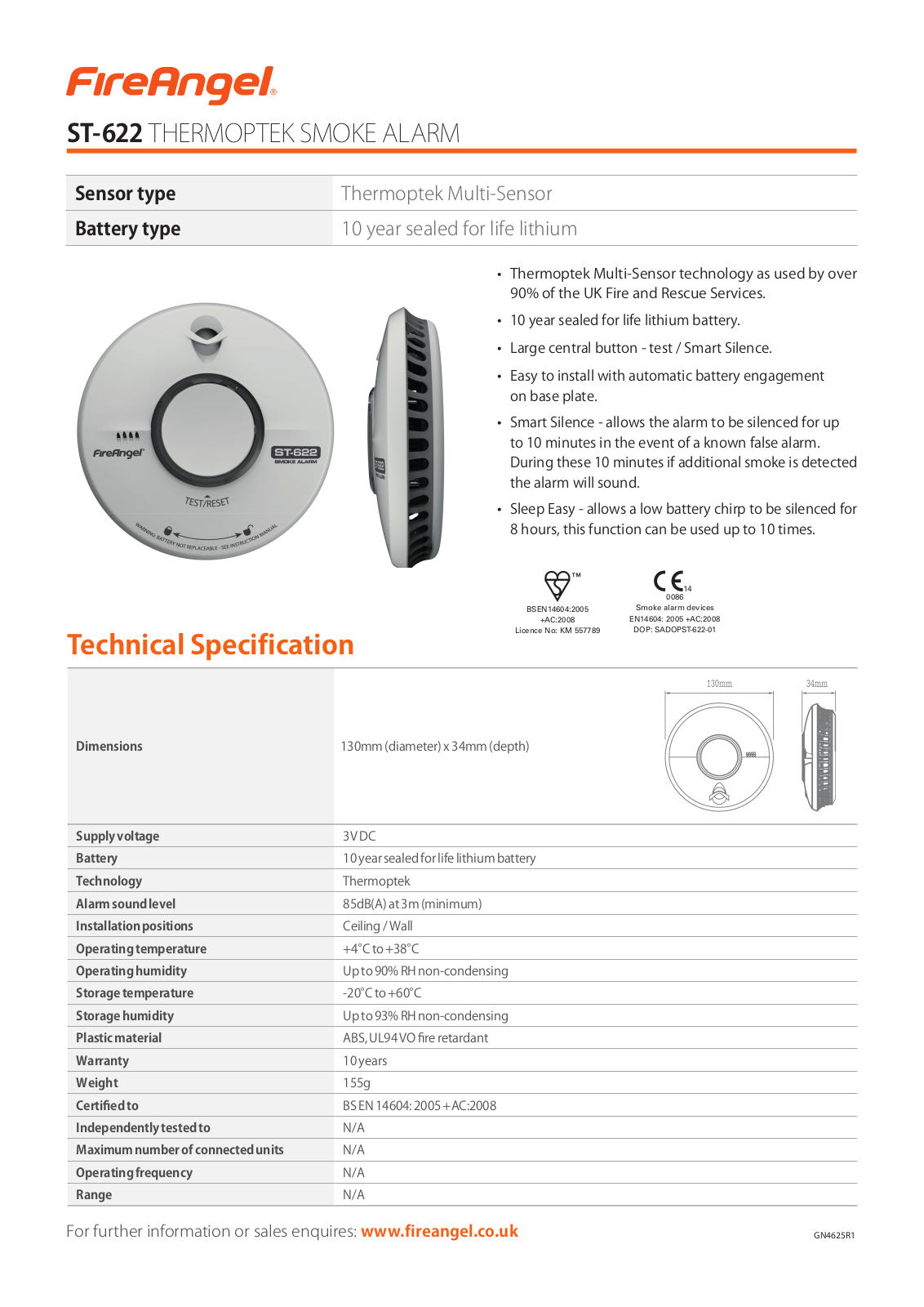 FireAngel ST-622 User Manual