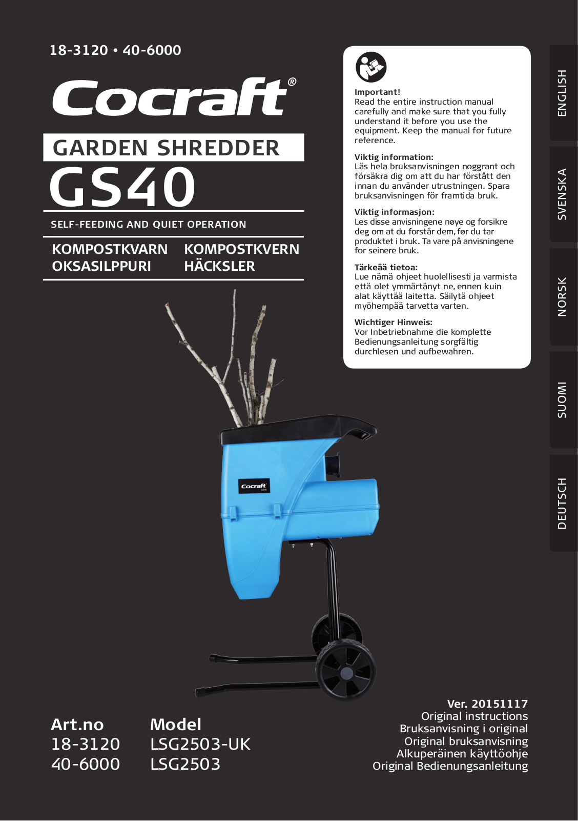 Cocraft GS40 User Manual