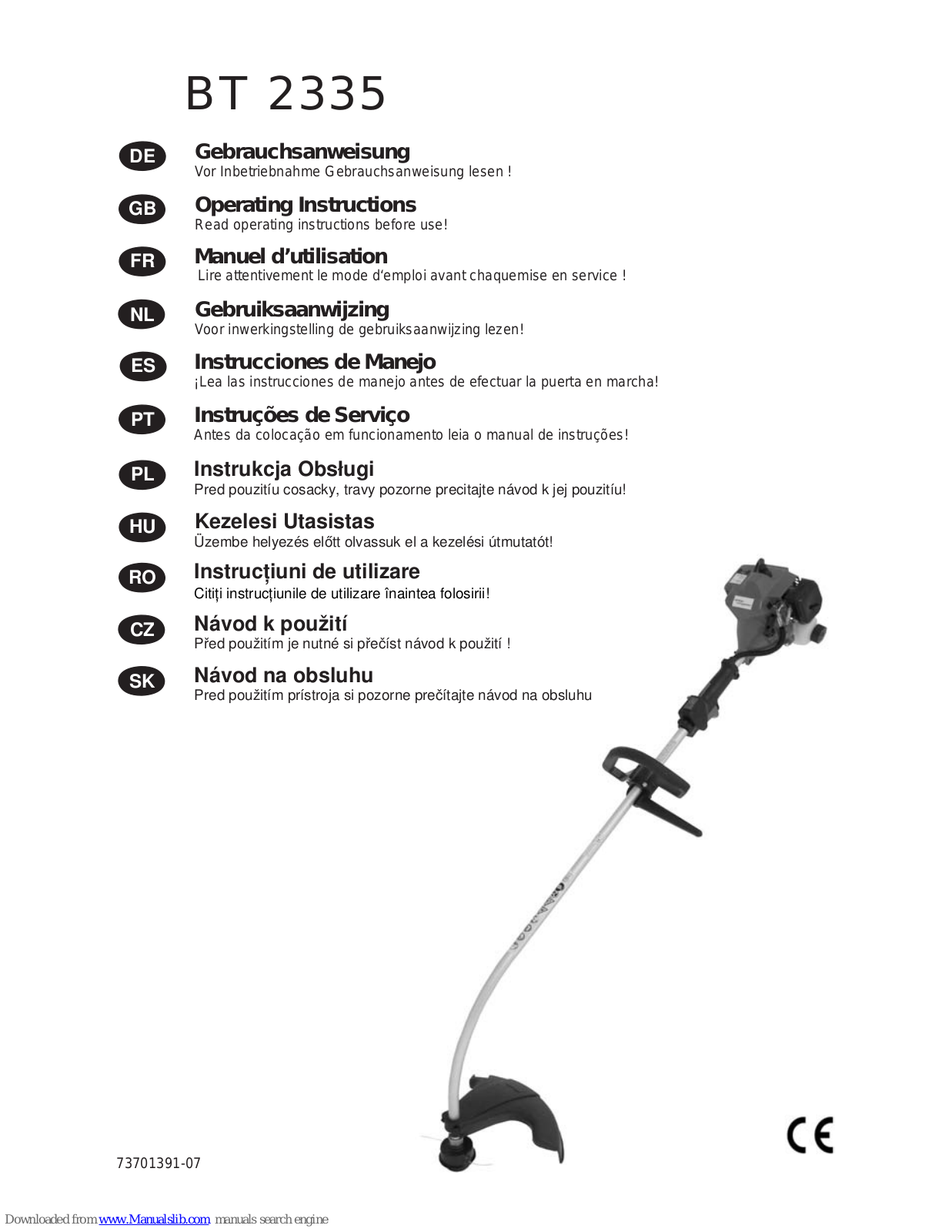 Ikra BT 2335 Operating Instructions Manual