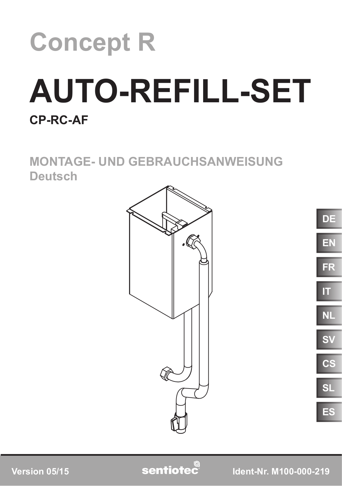 Sentiotec Concept R CP-RC-AF Instructions For Installation And Use Manual