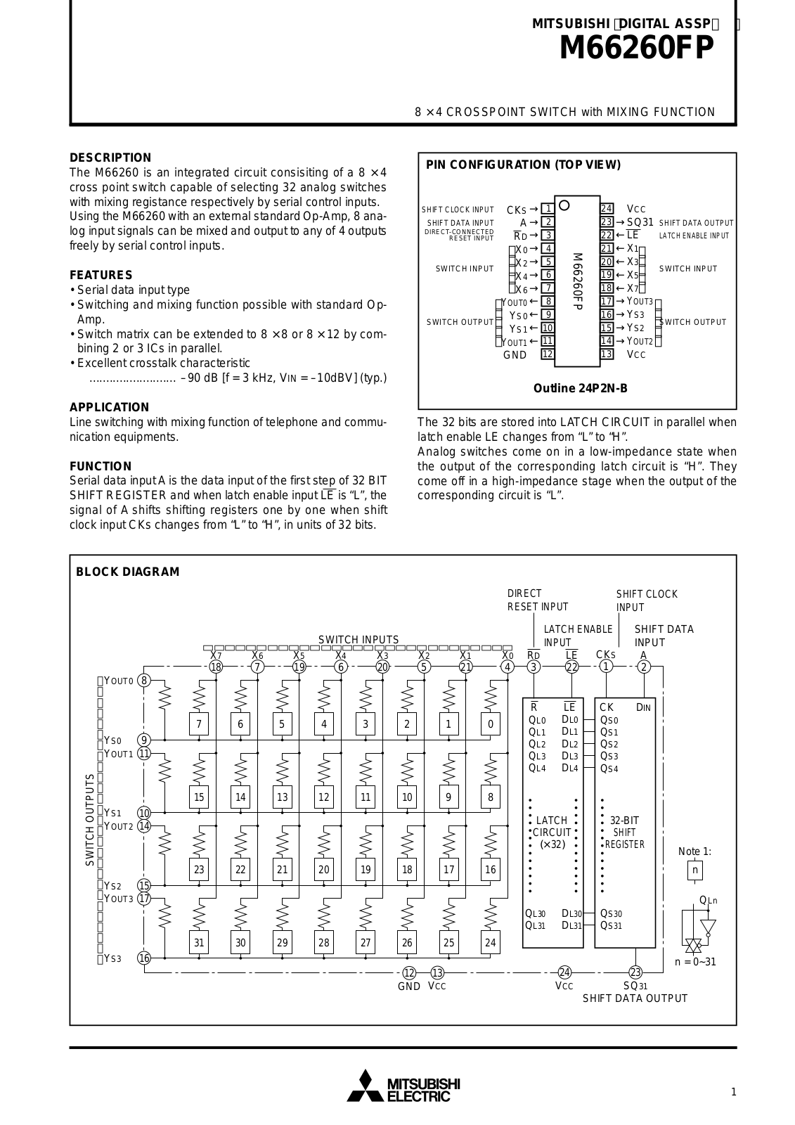 Mitsubishi M66260FP Datasheet