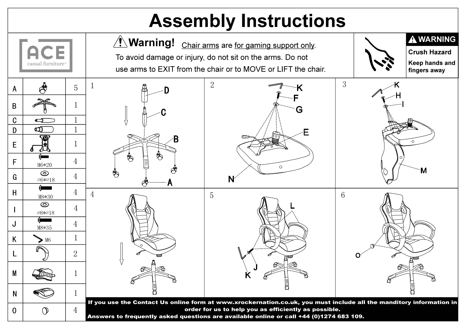 X-Rocker 7027024 Instruction manual