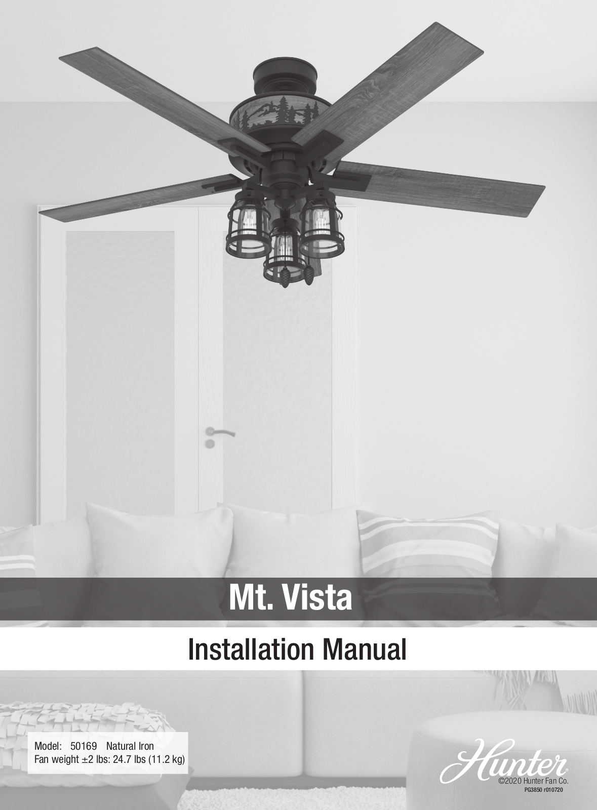 Hunter Fan 50169, Mt. Vista Installation Manual