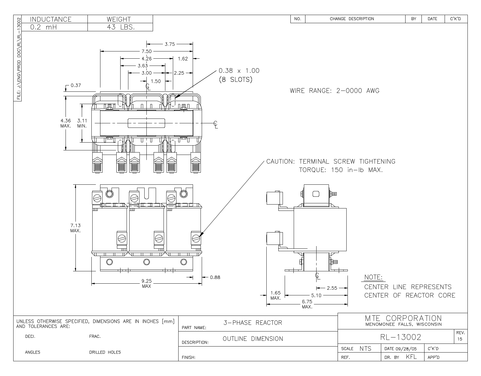 MTE RL-13002 CAD Drawings