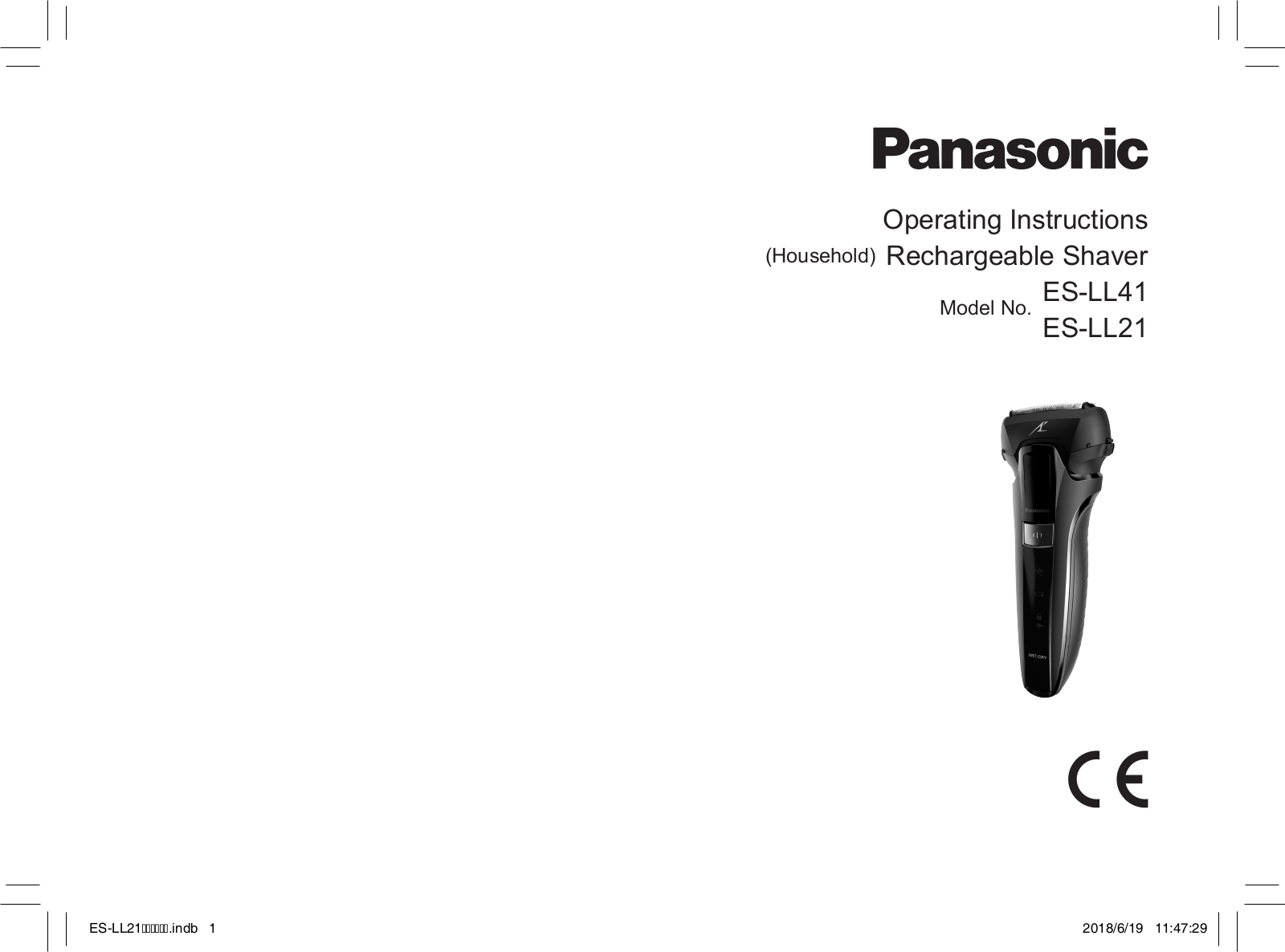 Panasonic ES-LL21-K503SH, ES-LL41-K503 User Manual