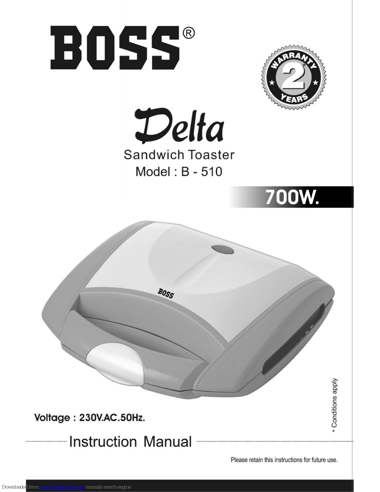 Boss Delta B-150 Instruction Manual