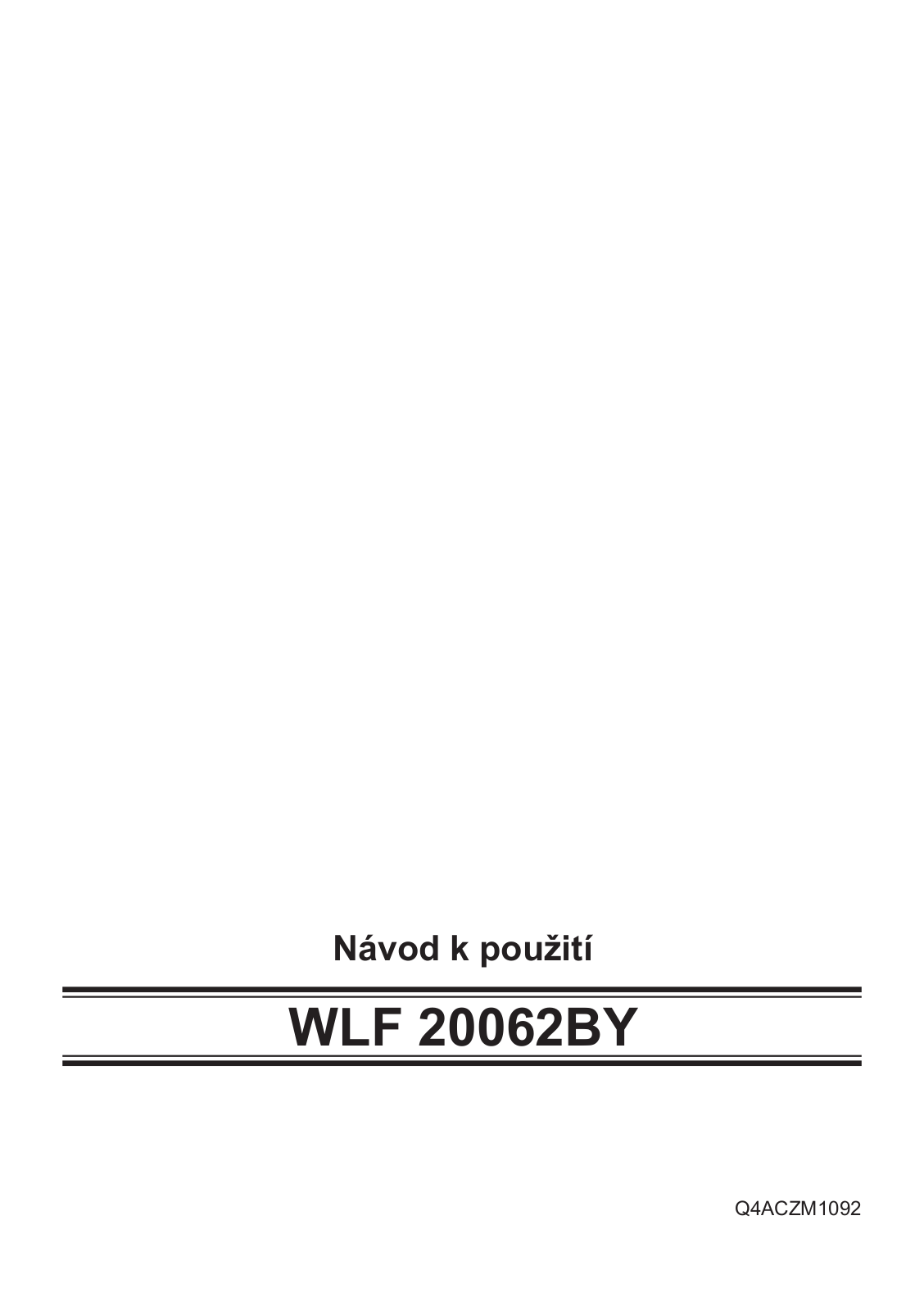 Bosch WLF 20062 BY User Manual