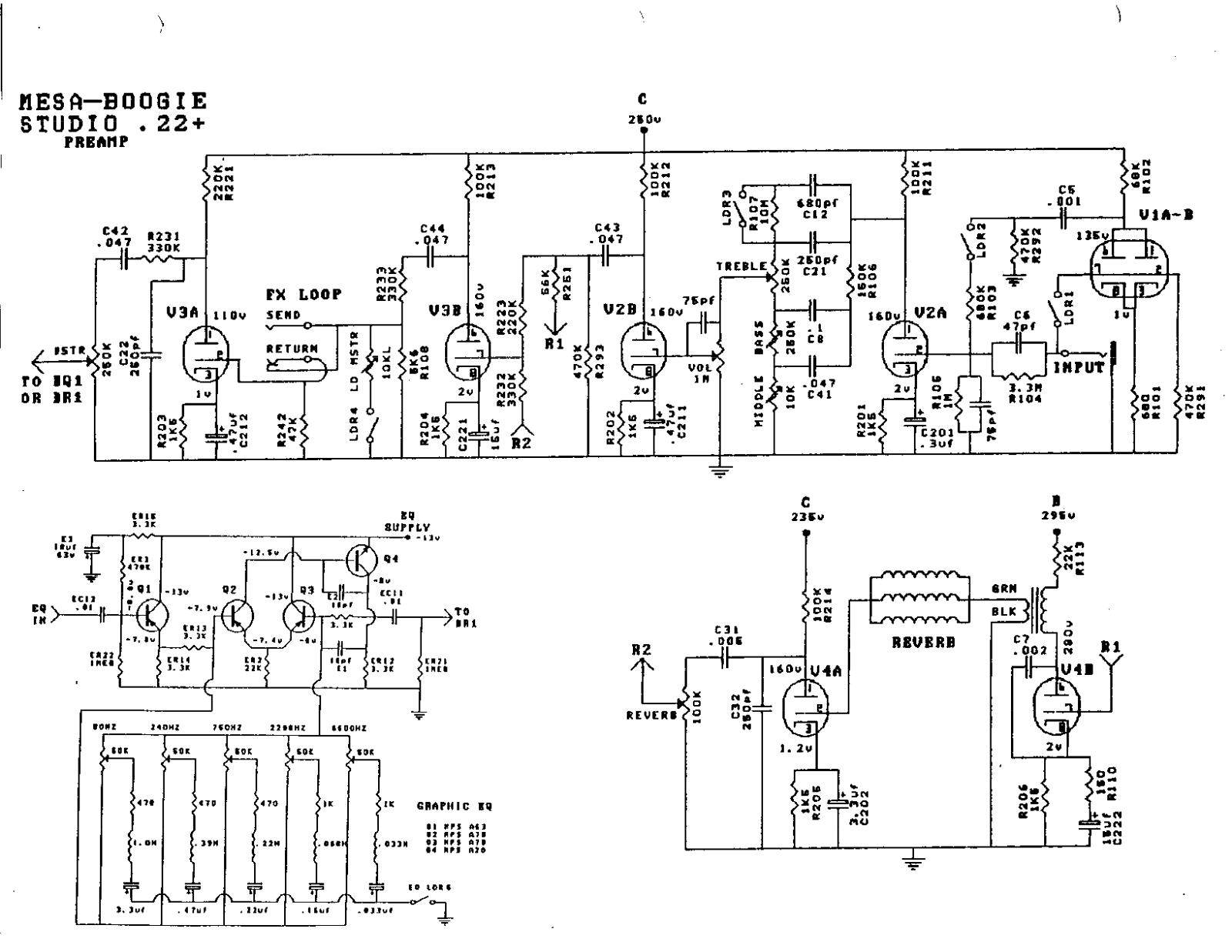 Mesa Boogie studio 22 caliber plus schematic