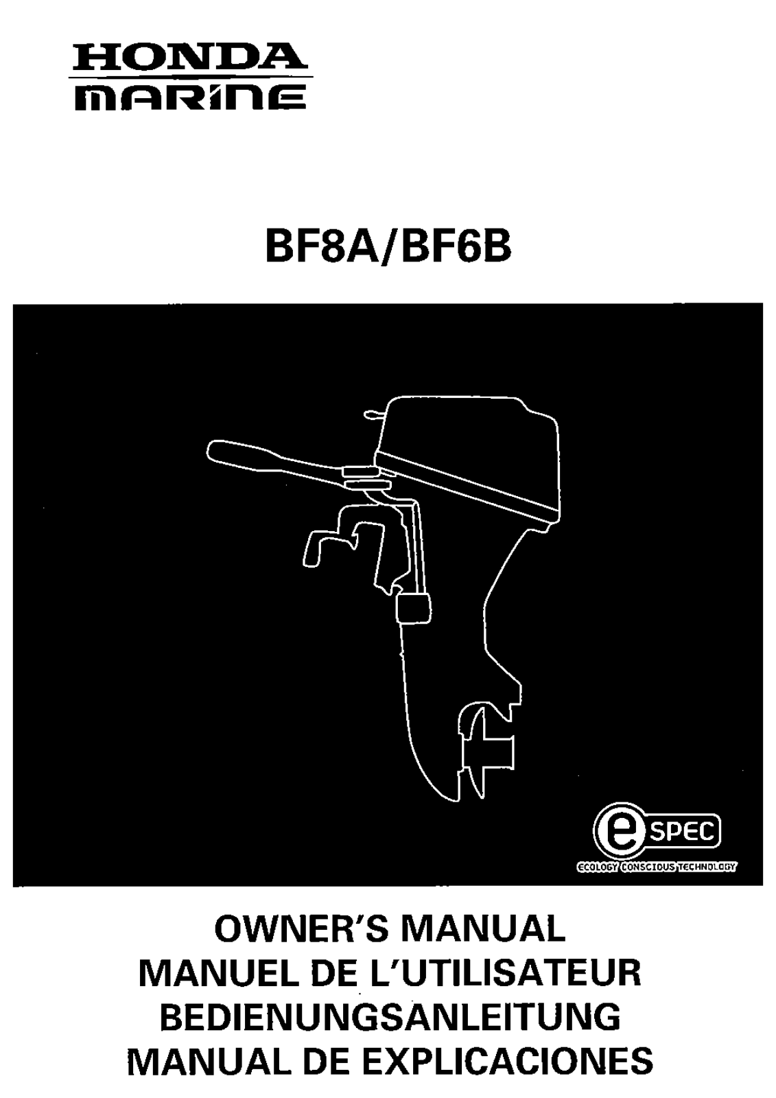 HONDA BF 8 User Manual