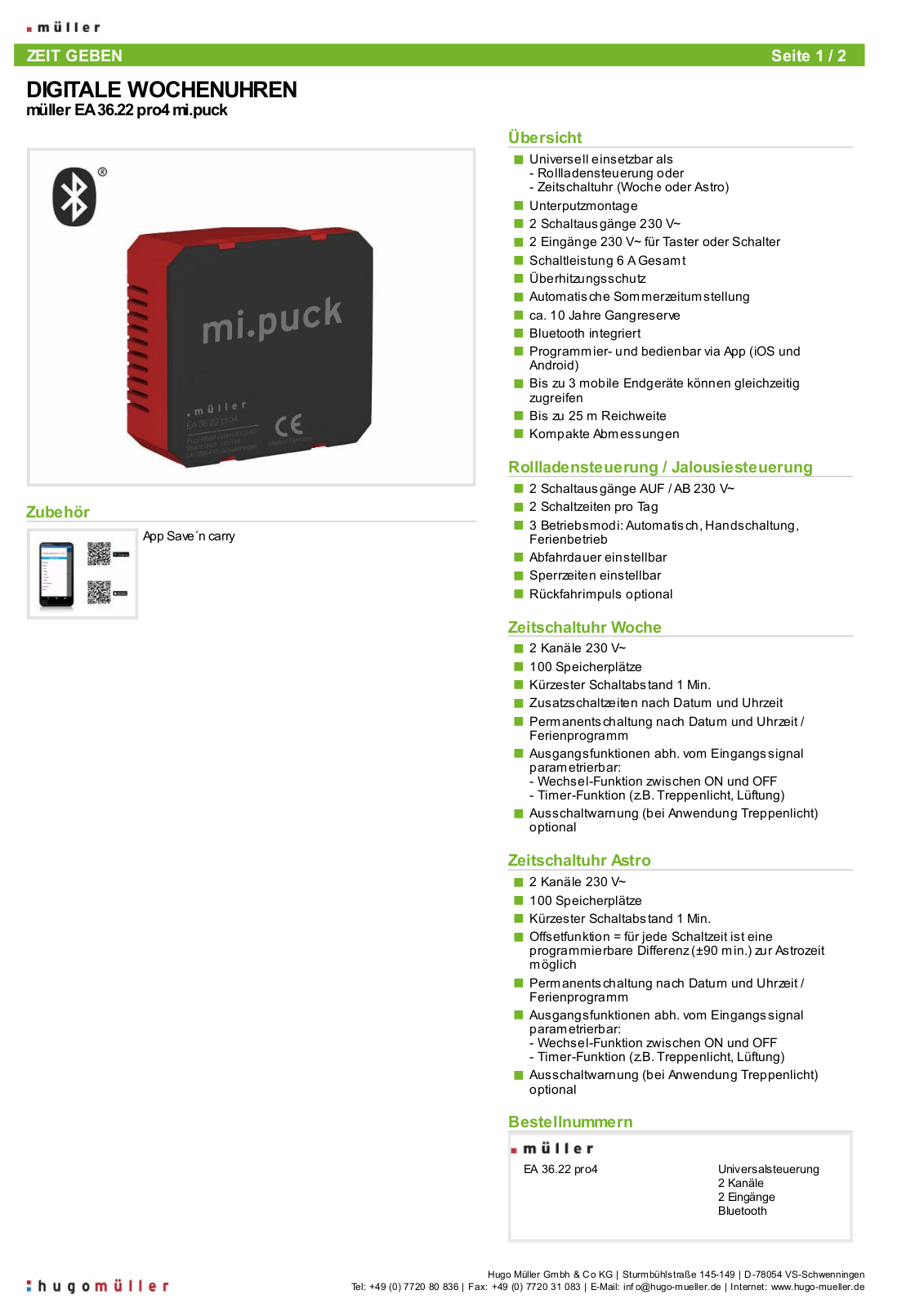 Hugo Müller EA 36.22 Pro4 Service Manual