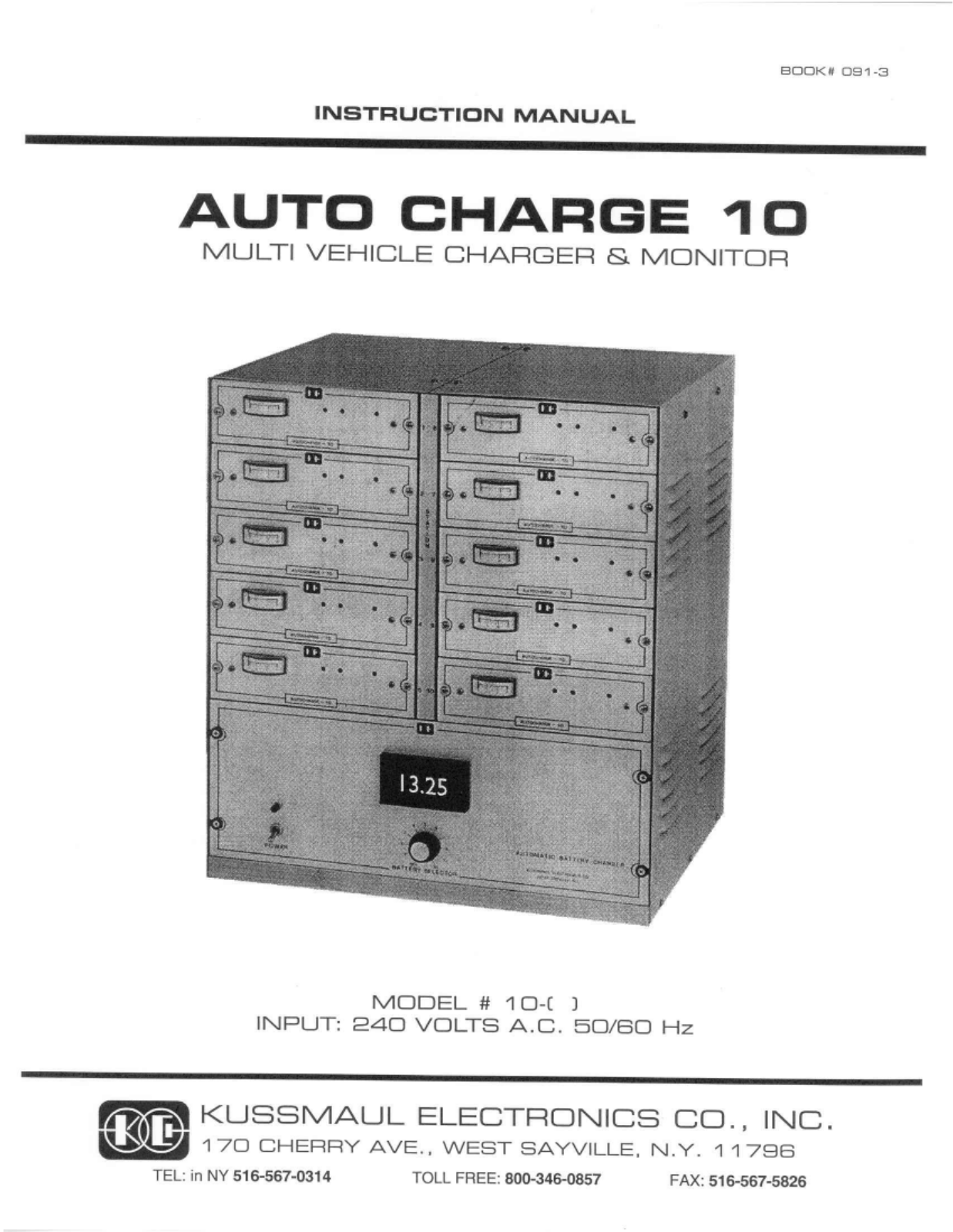 Kussmaul 091-3 User Manual