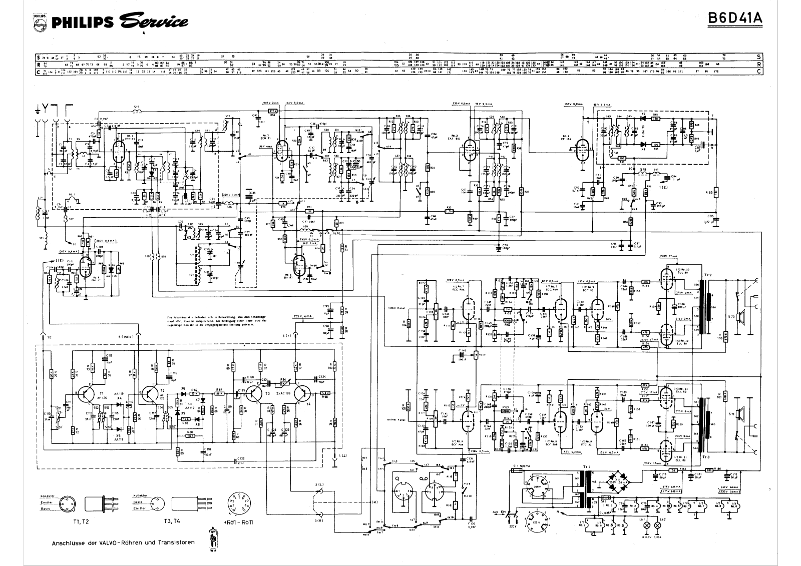 Philips b6d41a schematic