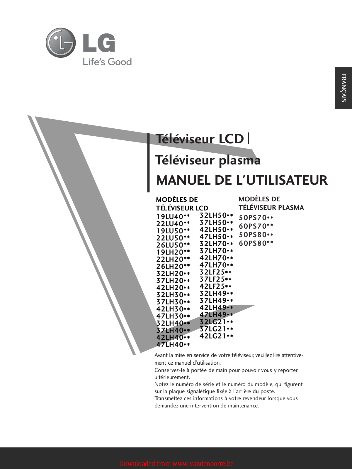 LG 42LH30 User Manual
