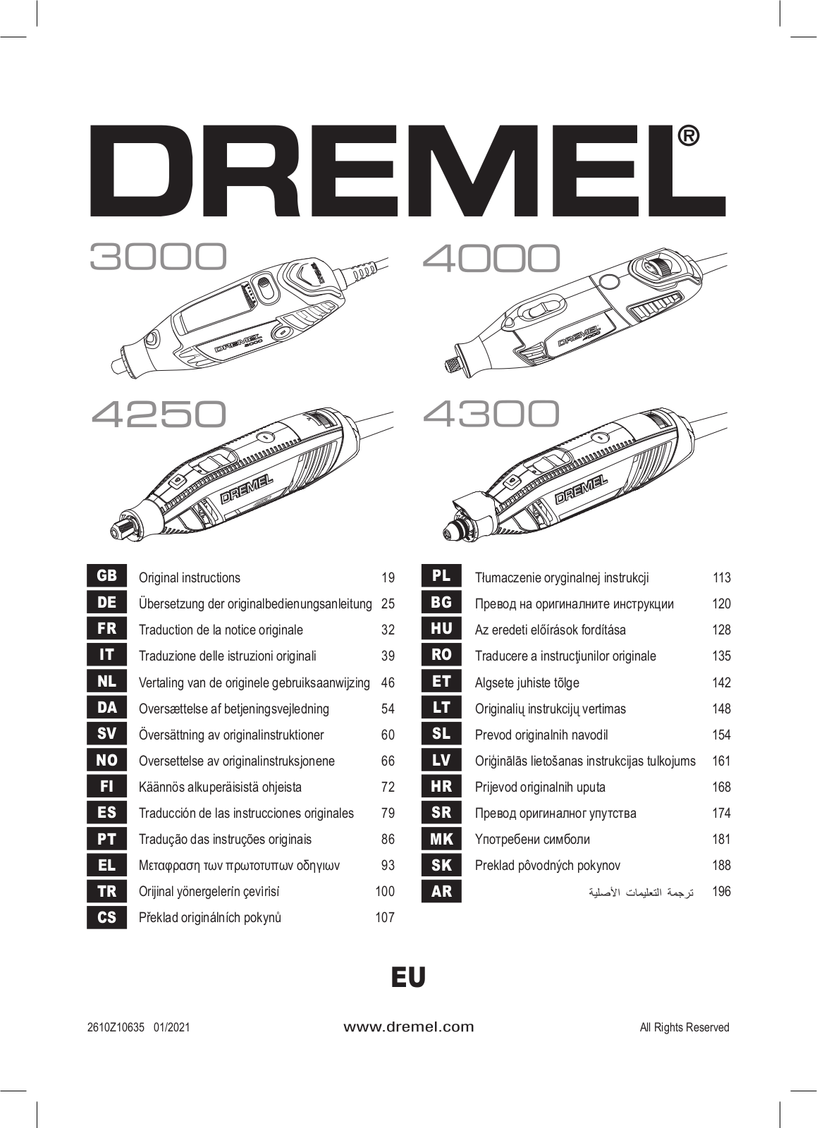 DREMEL 3000-1/25 EZ, 4000-6/128, 3000-15, 3000 (3000-15), 4000 (4000-1/45) User guide - ManualMachine.com
