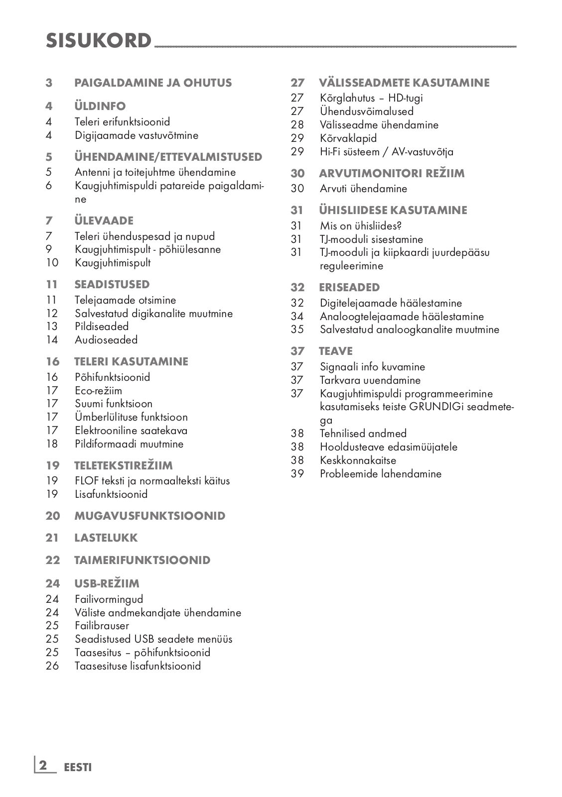 Grundig 32 VLE 3000 User Manual