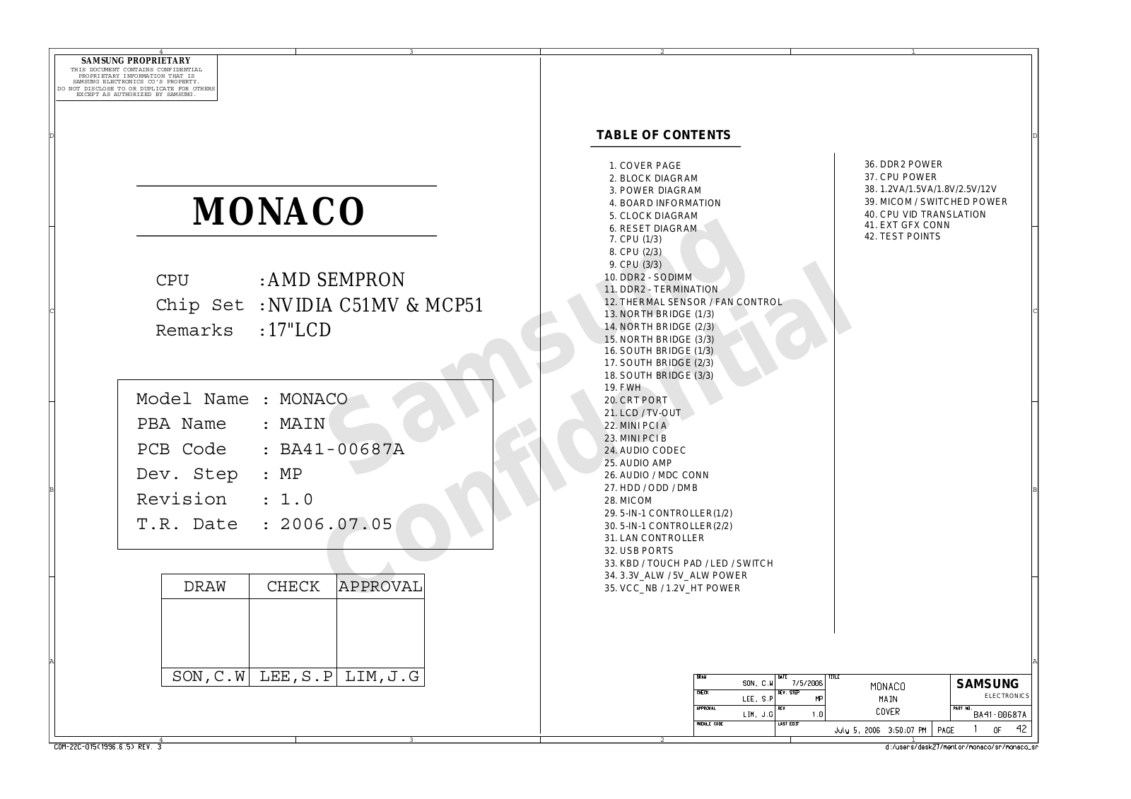 Samsung NP-G10 System Schematic Diagram