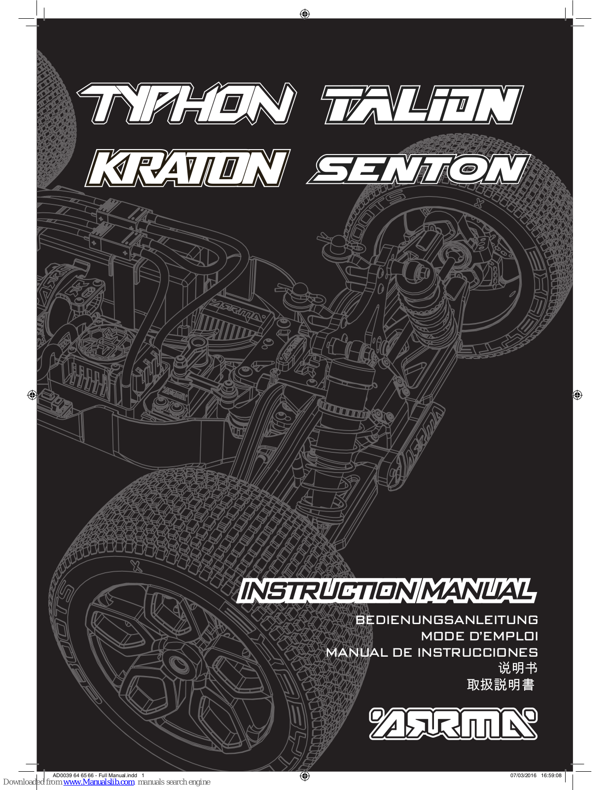 Hobbico TYPHON, KRATON, TALION, SENTON Instruction Manual