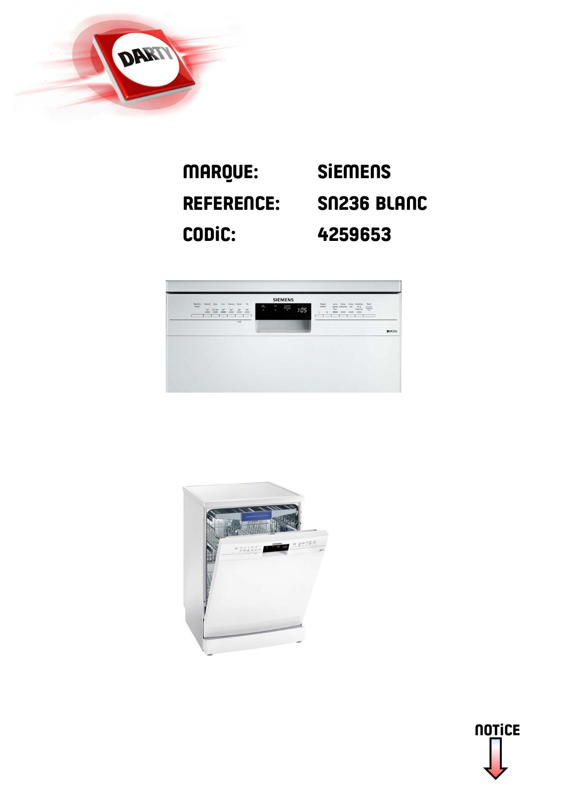 SIEMENS SN236W03ME User Manual