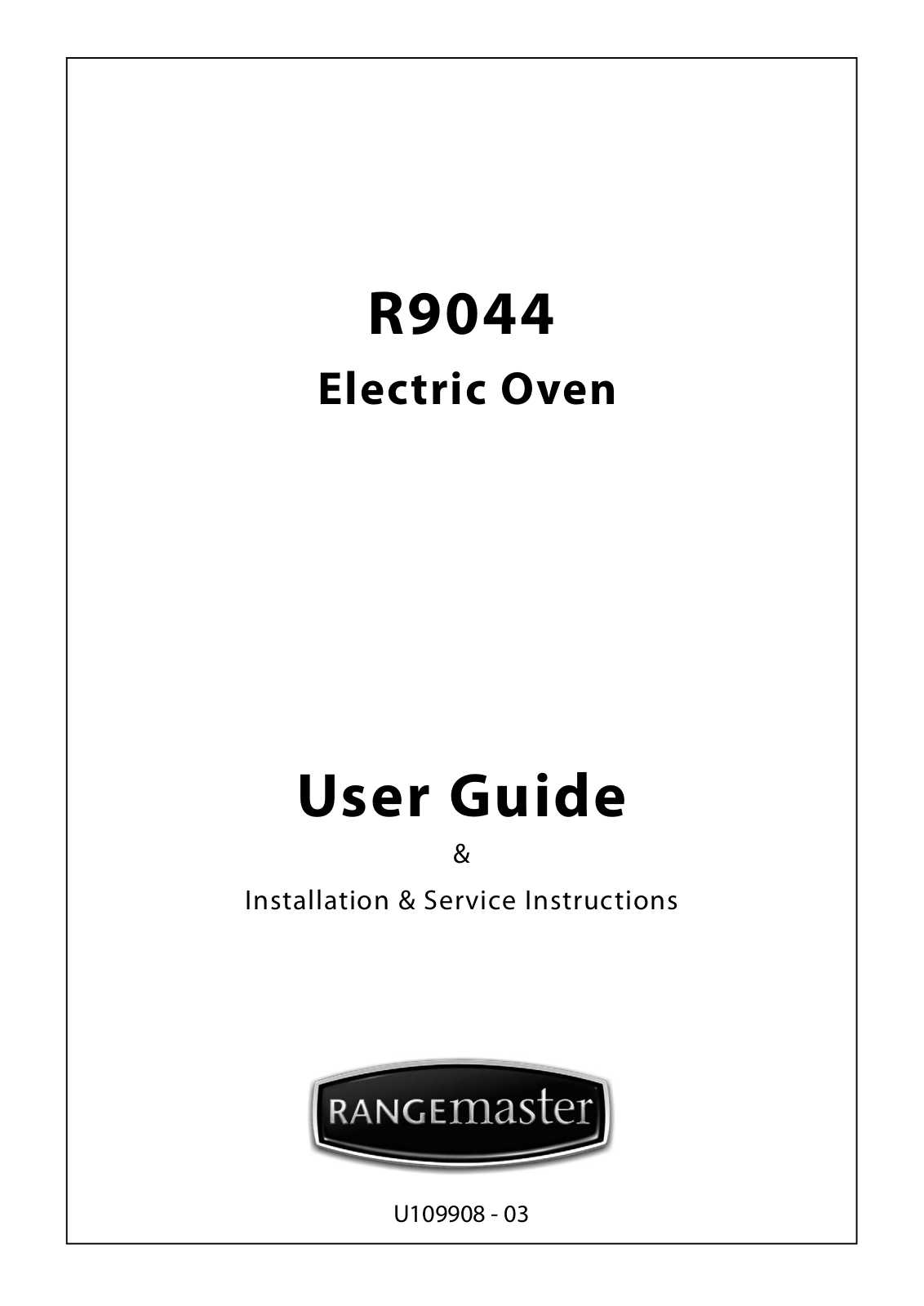 Rangemaster R9044 User Manual