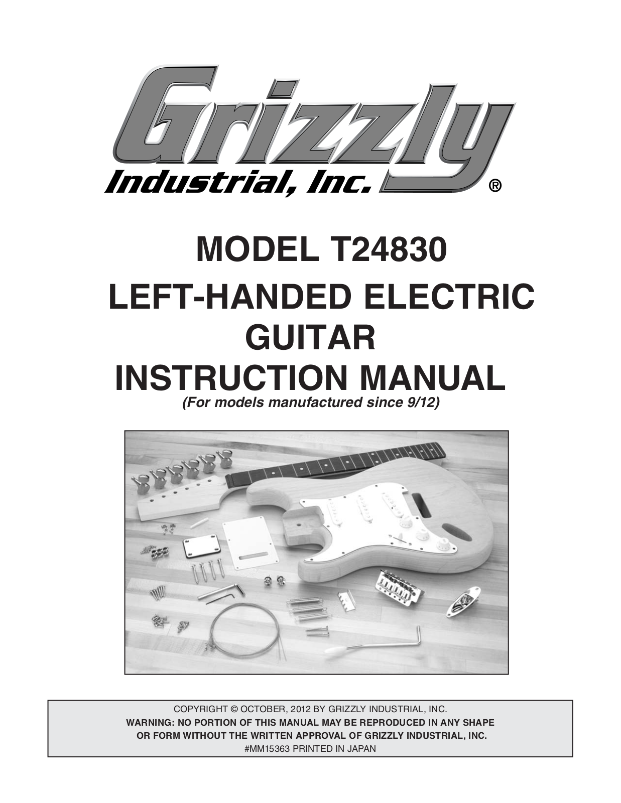 Grizzly T24830 User Manual