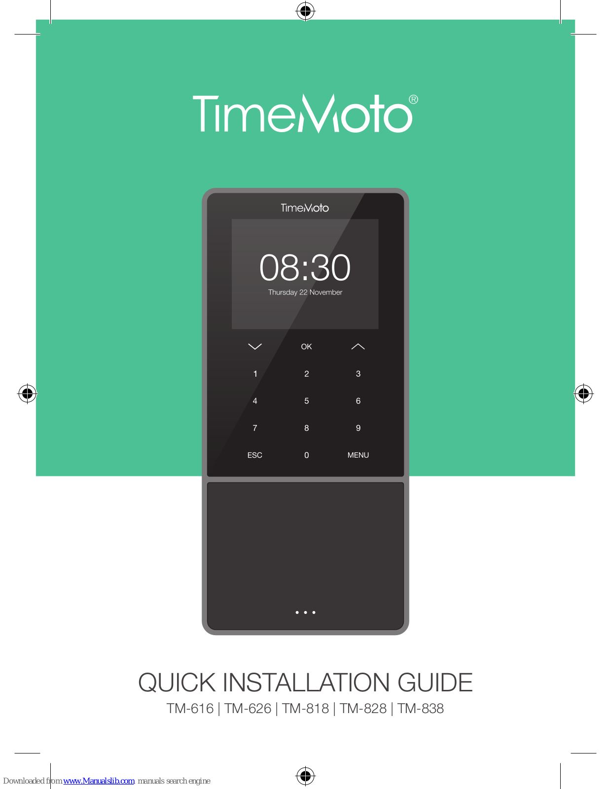 TimeMoto TM-616, TM-626, TM-818, TM-838, TM-828 Quick Installation Manual