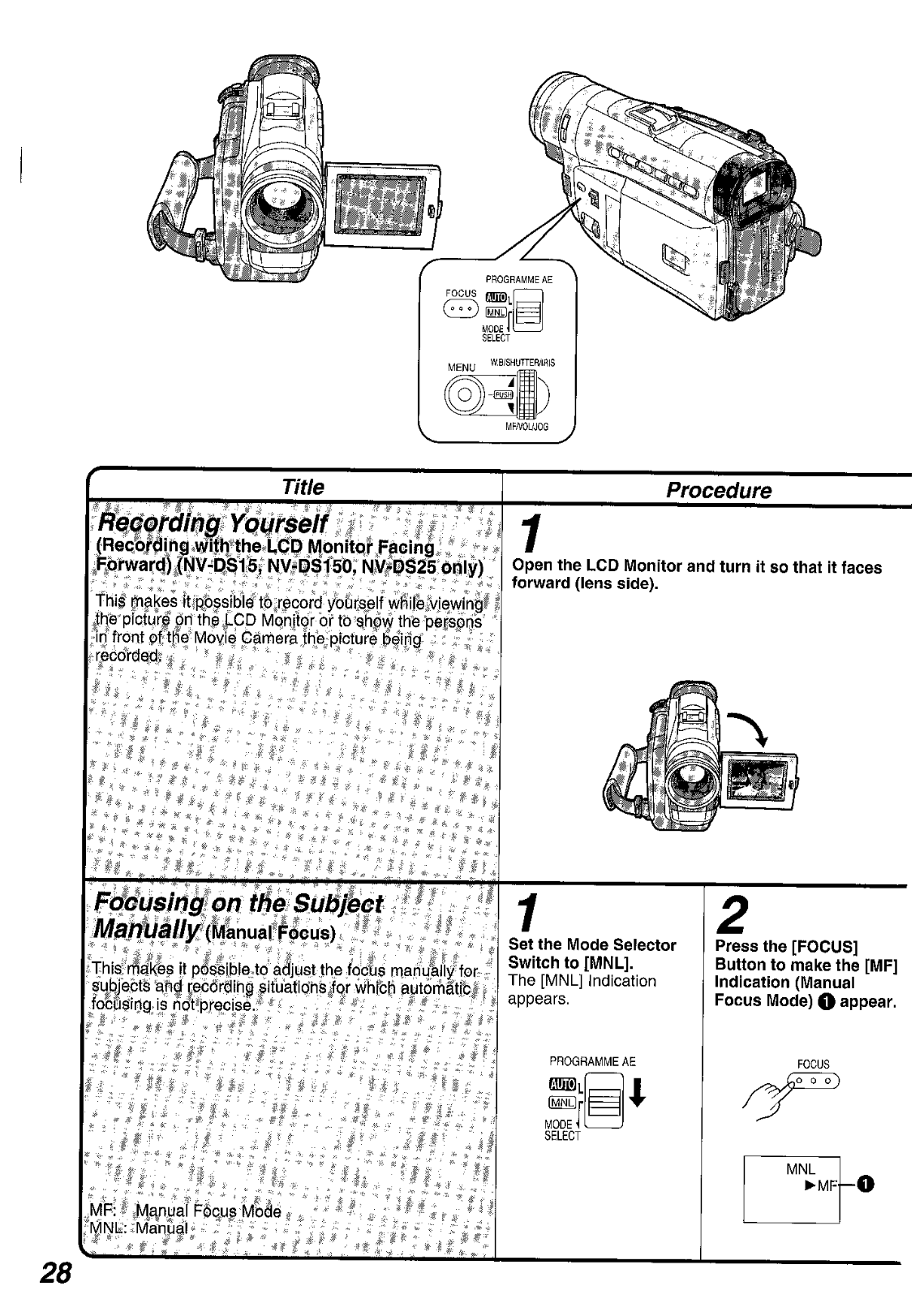 PANASONIC NV-DS12B User Manual