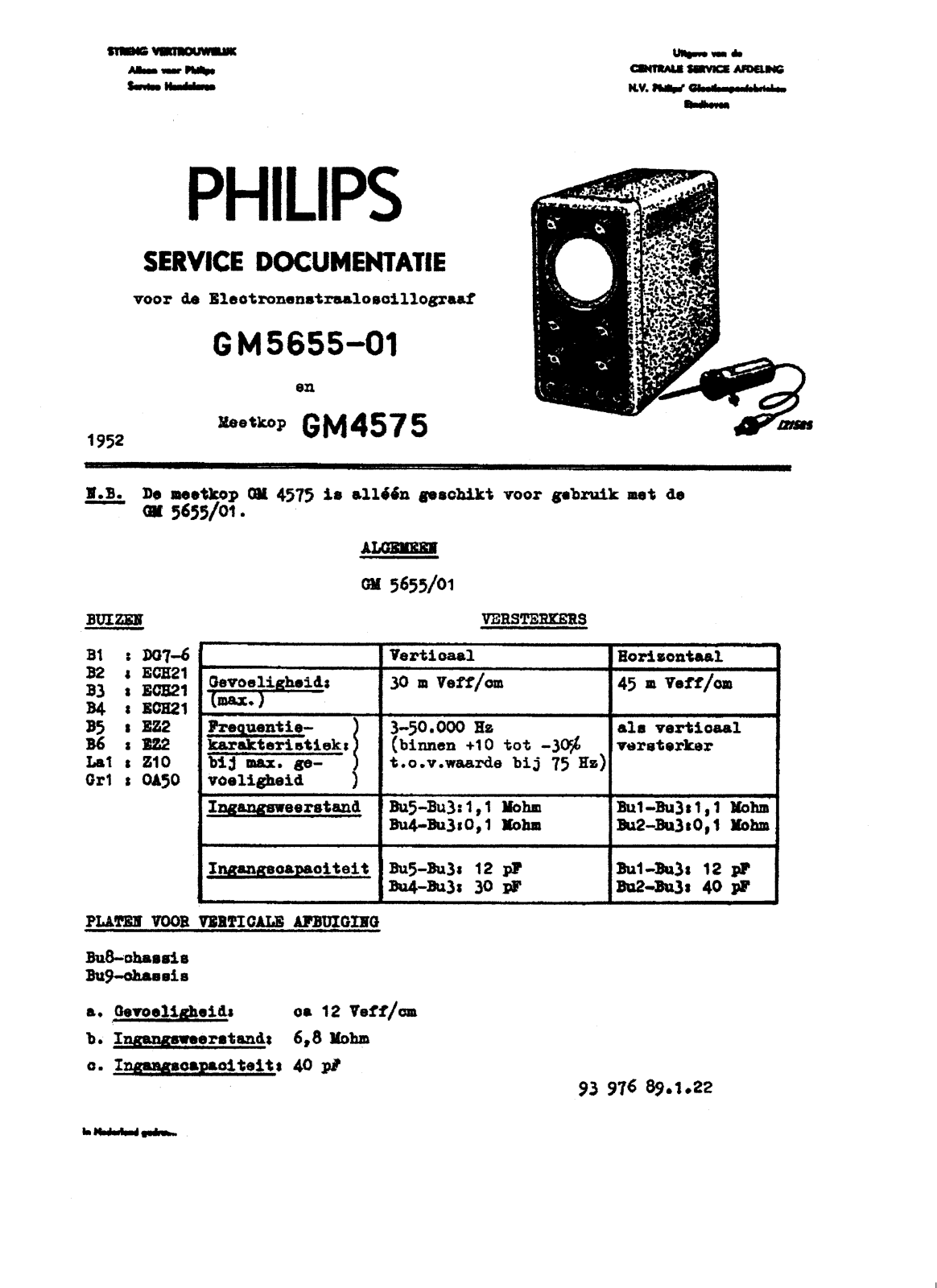 Philips gm5655 schematic