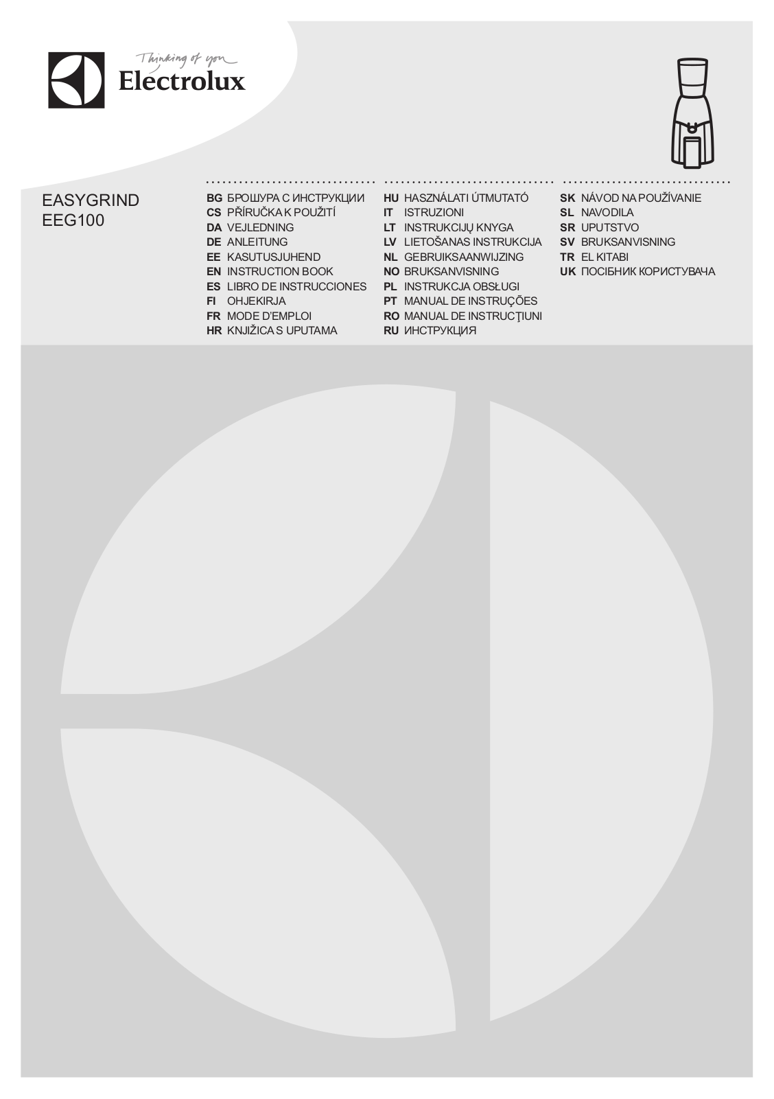 electrolux EEG100 User Manual