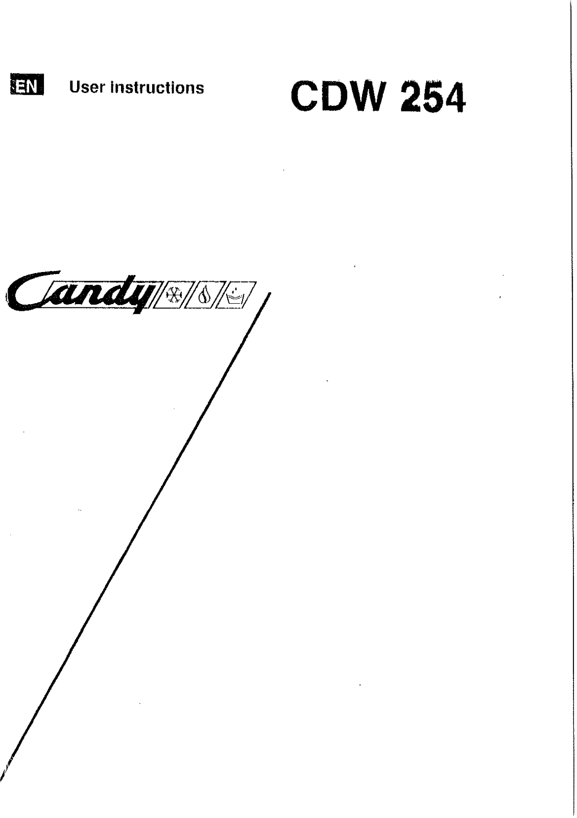 Candy CDW 254 User Manual