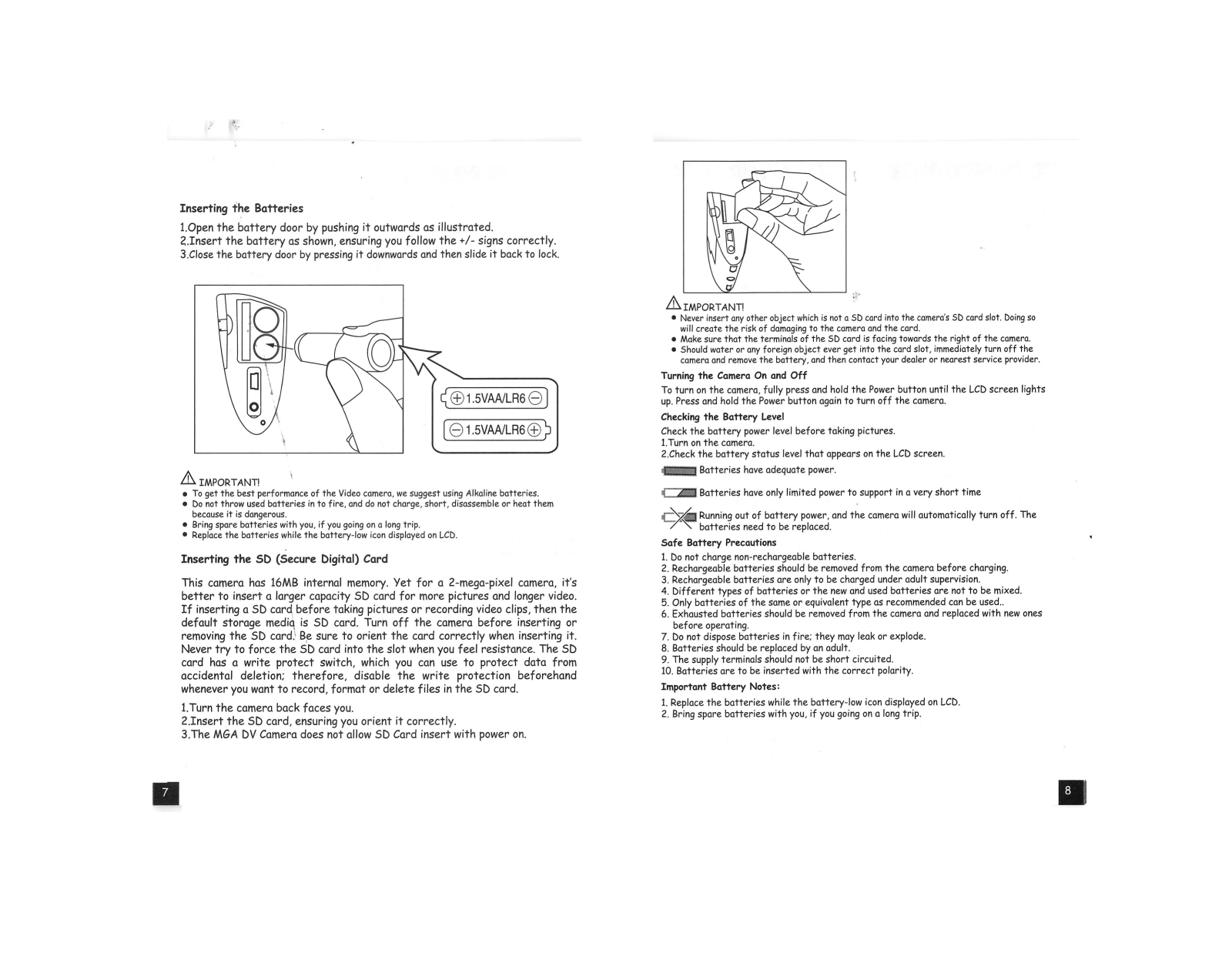 Mga Entertainment BRATZ PLUGGED IN DIGITAL VIDEO CAMERA 7 8 User Manual