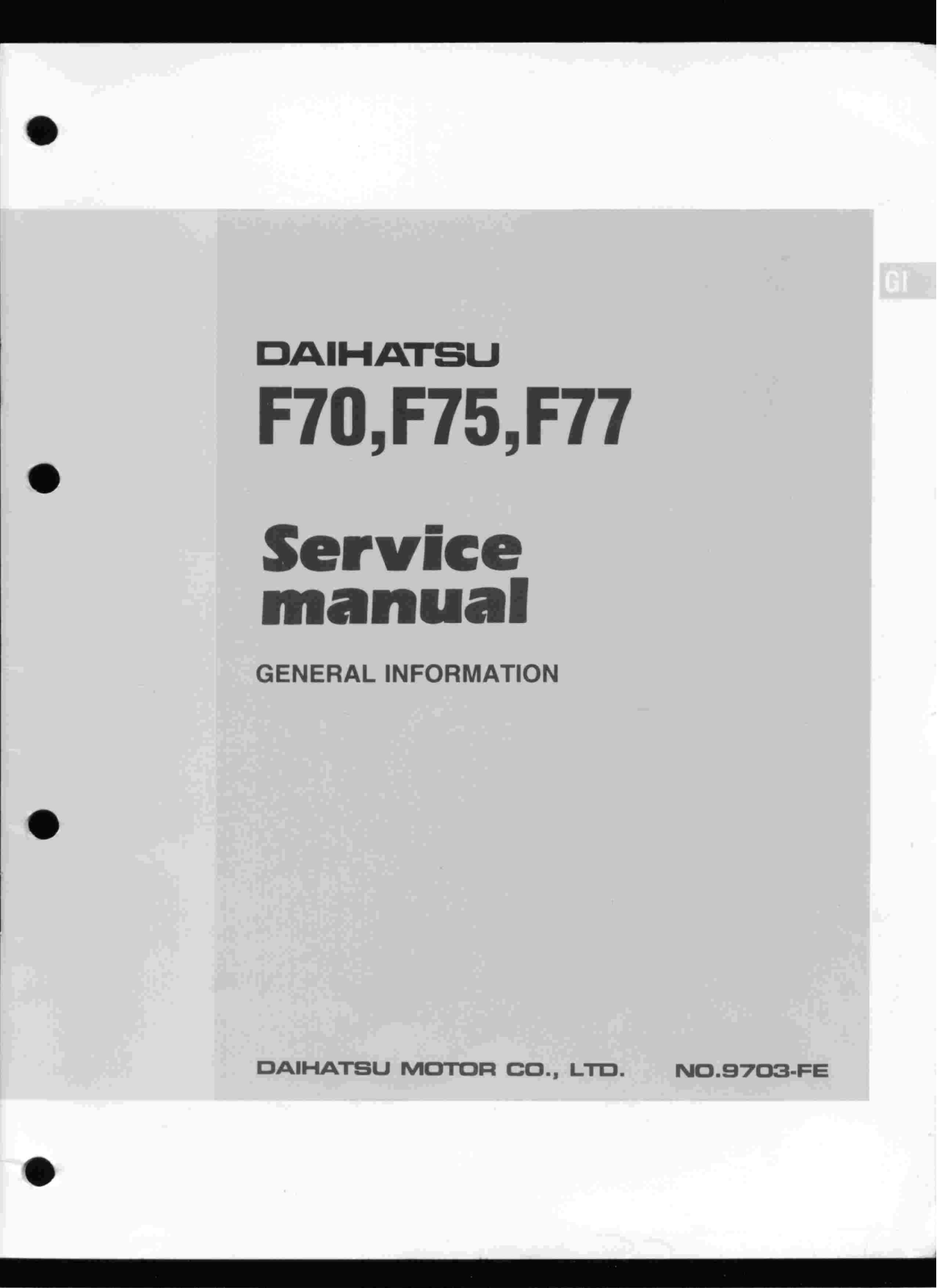 DAIHATSU ROCKY User Manual