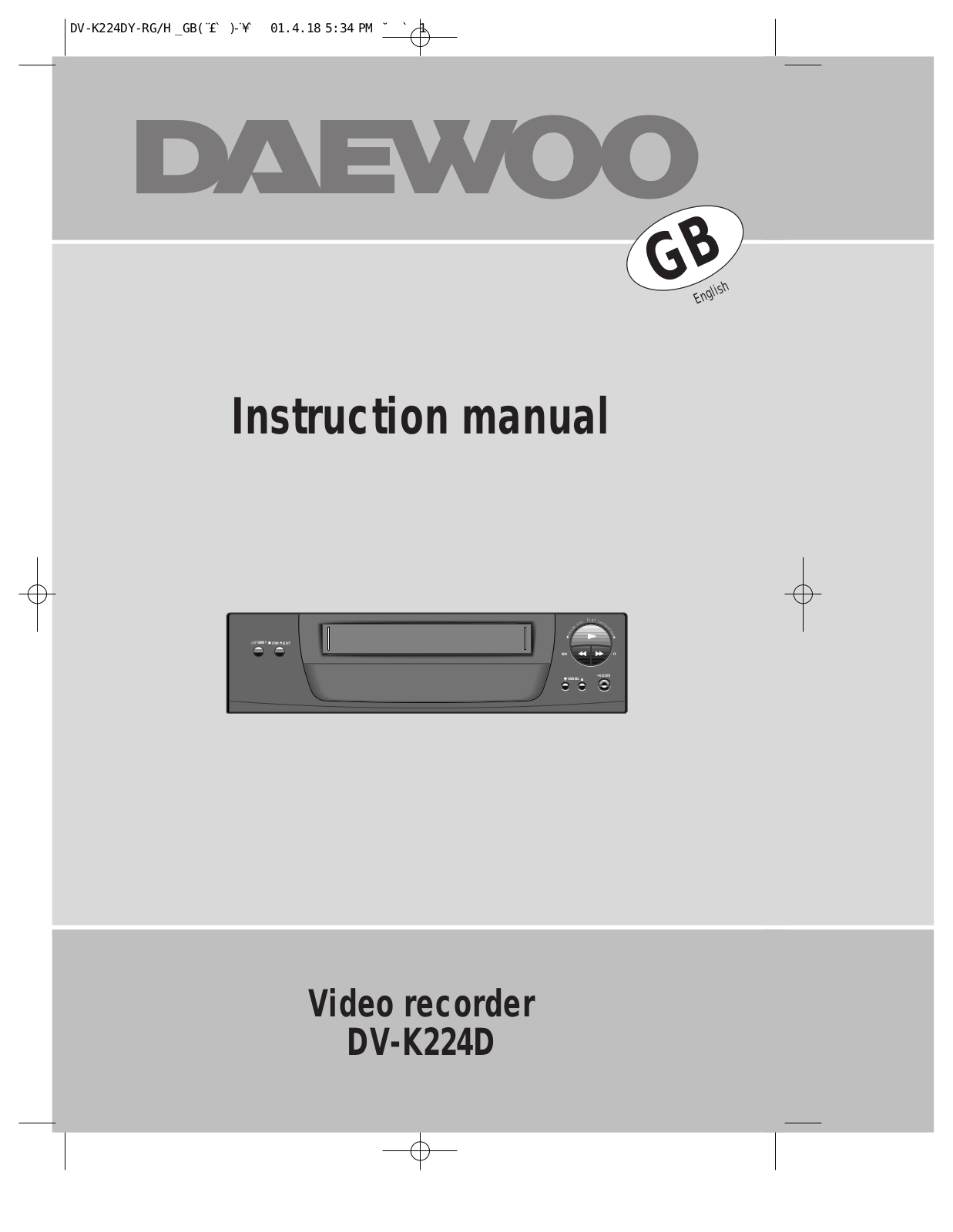 Daewoo DV-K224D User Manual